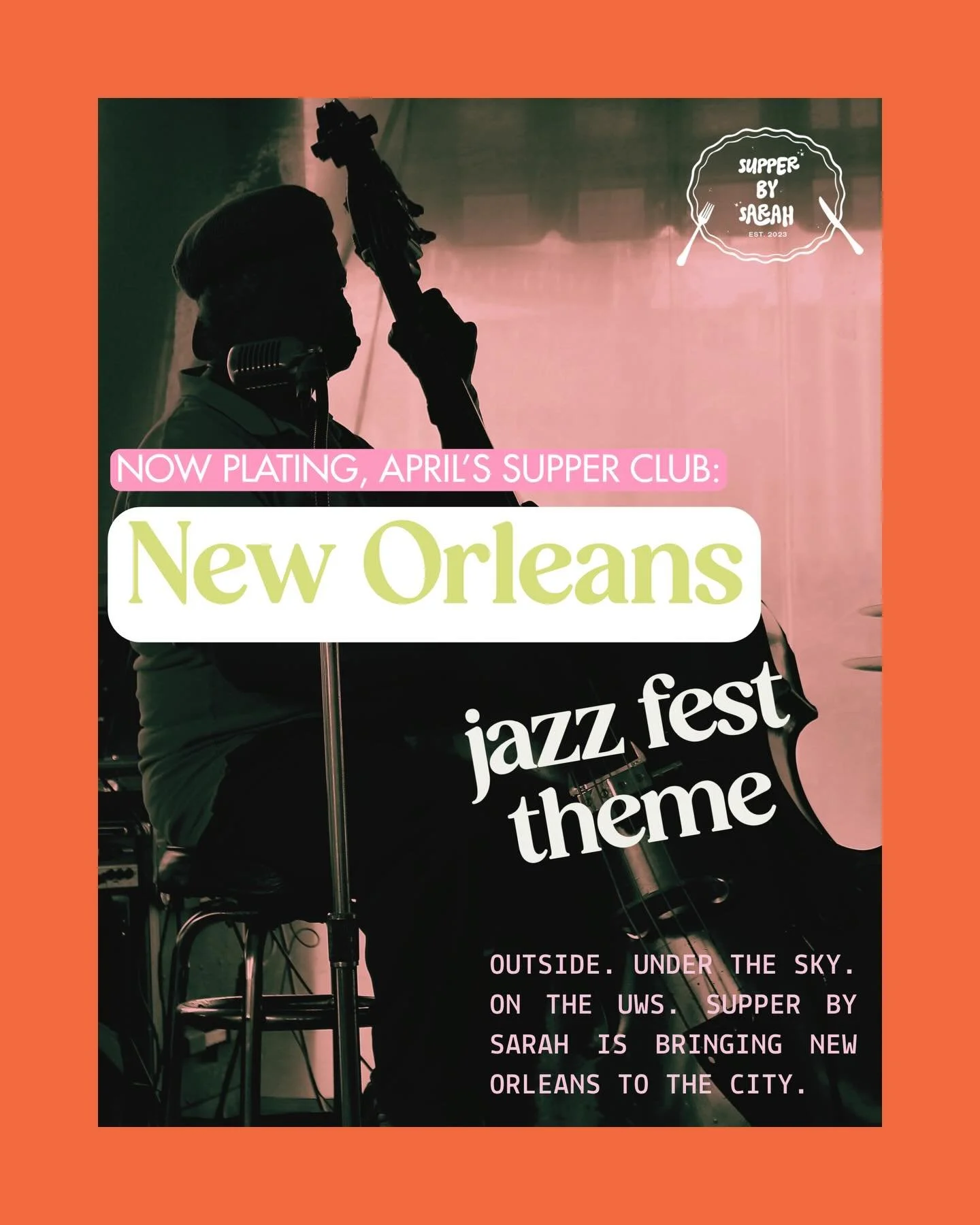 April supper club tickets are officially LIVE ‼️🚨

New Orleans is one of my favorite food cities, and I can&rsquo;t wait to channel the magic of Jazz Fest for our first supper back outside on the terrace!! 

There will be Creole-inspired food, bever