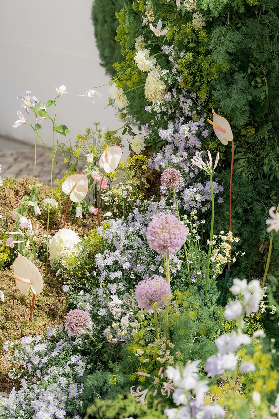 Wedding flower arrangement at Casa Sacoto, Portugal