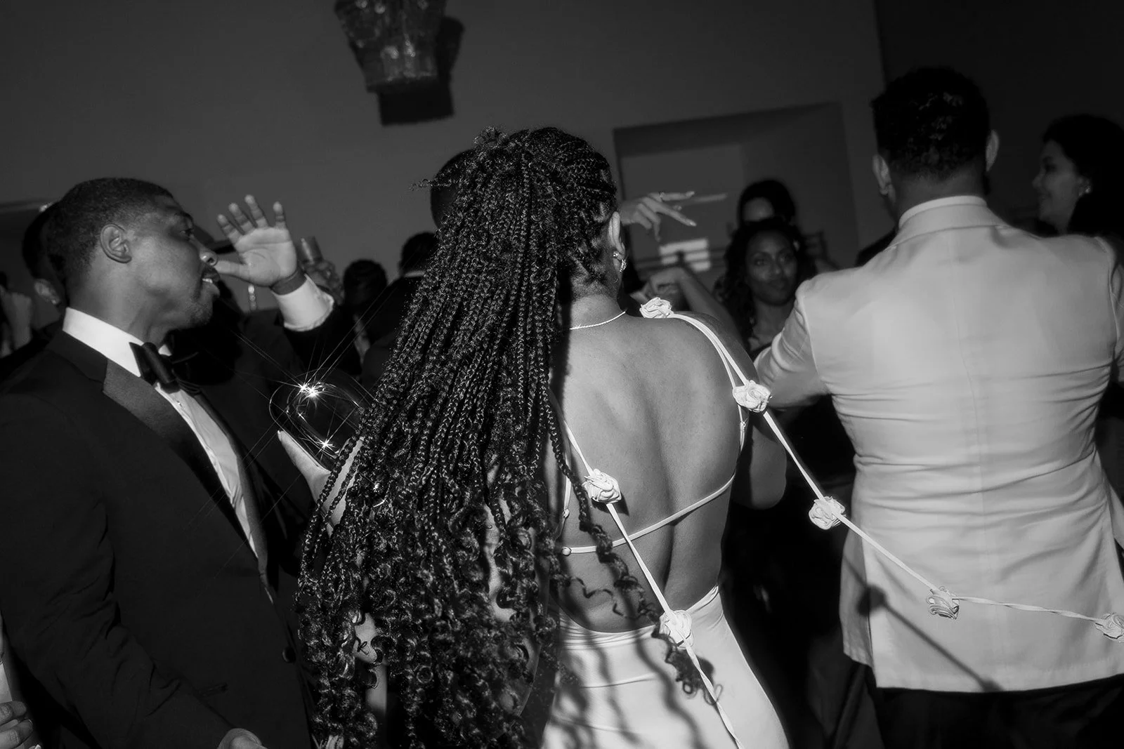 Wedding guests partying in Portugal