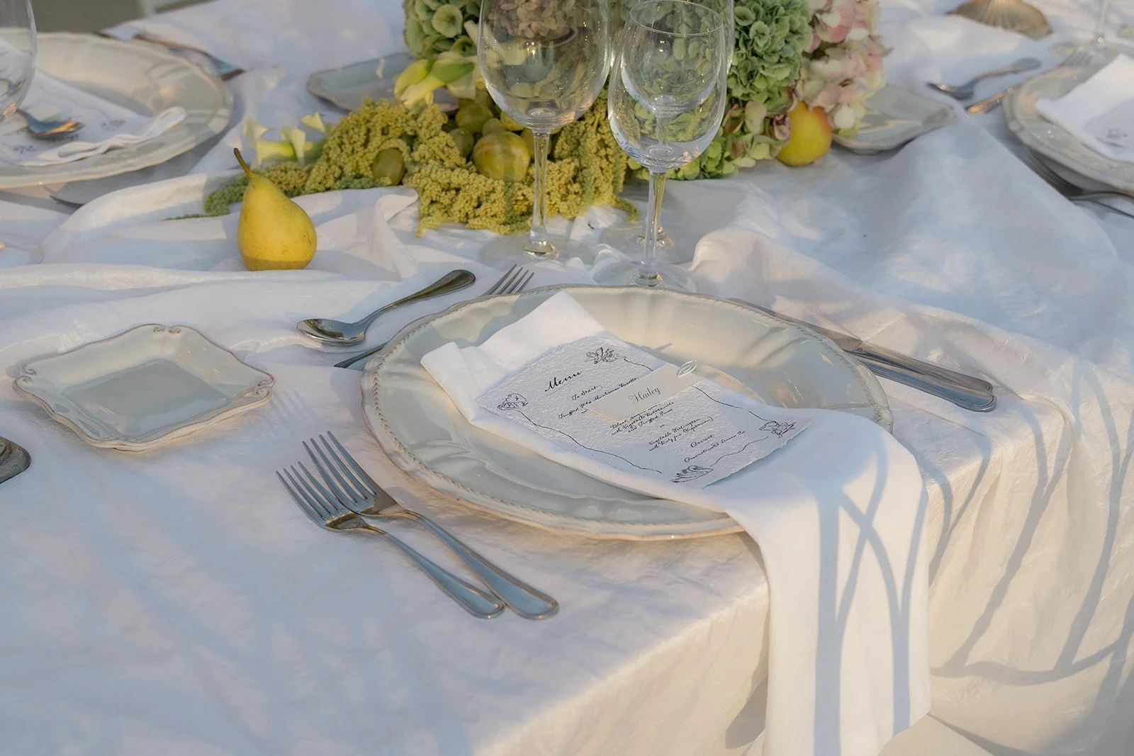 Wedding decor at Queluz Palace, Portugal