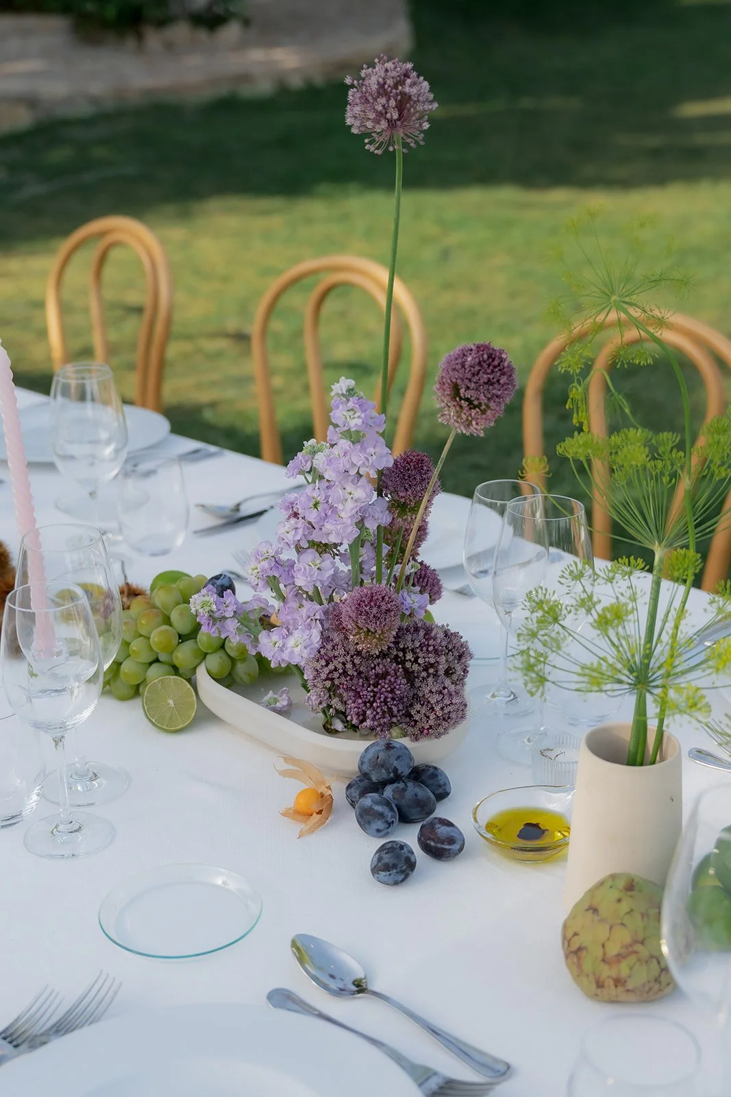 Wedding decor details at a destination wedding in Portugal