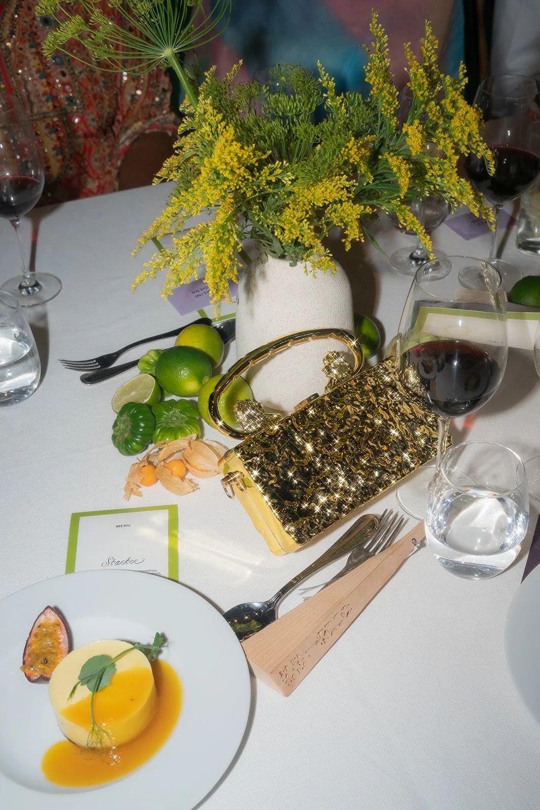 Catering details at a destination wedding in Portugal