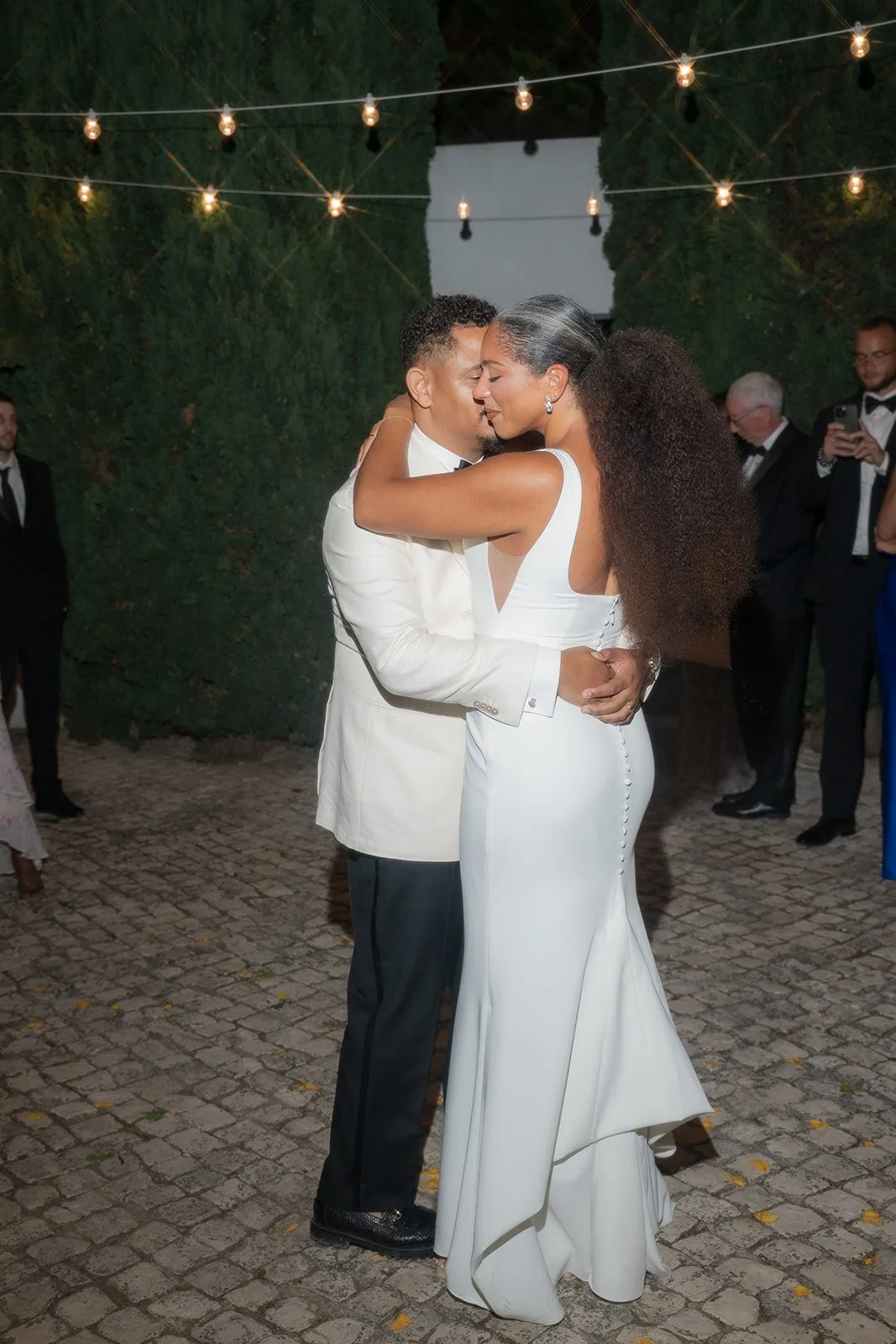 Bride and groom first dance at their destination wedding in Portugal