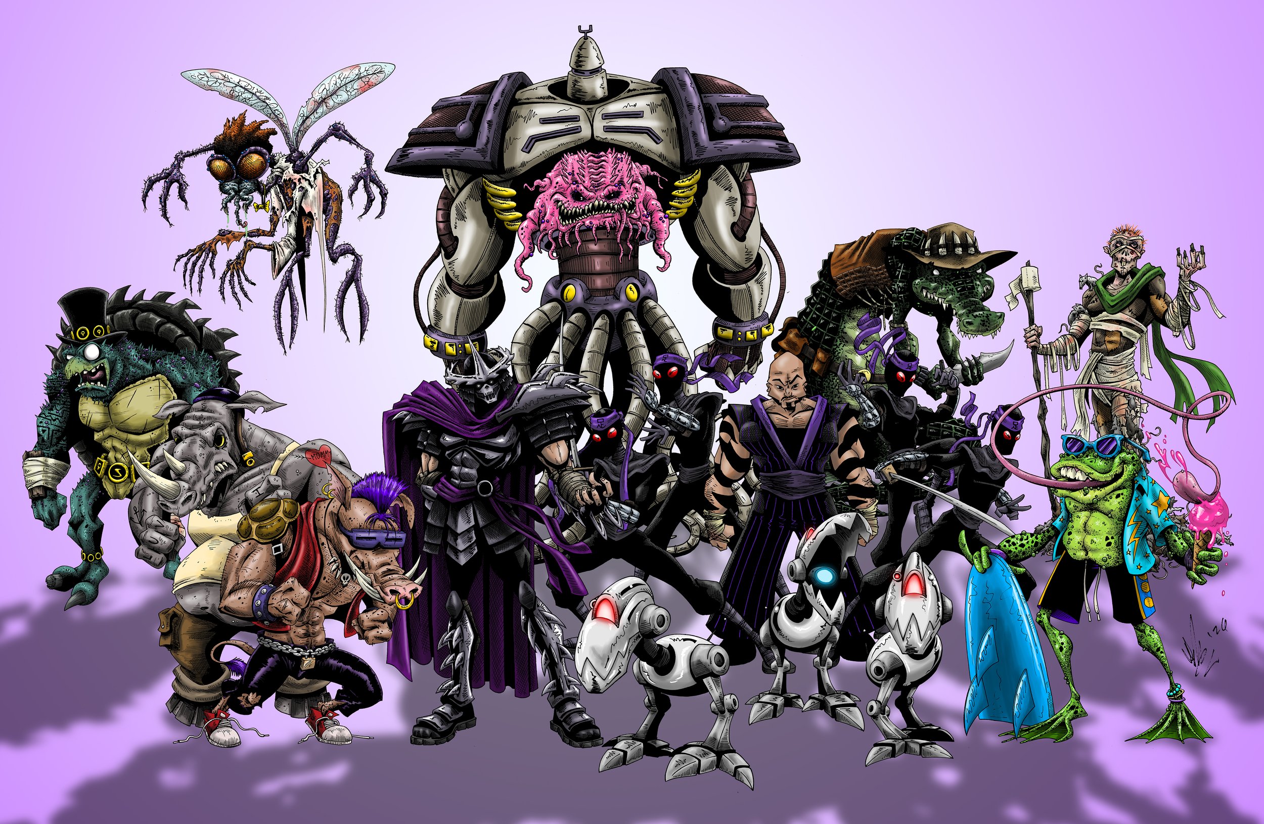 Turtle Villains - poster print