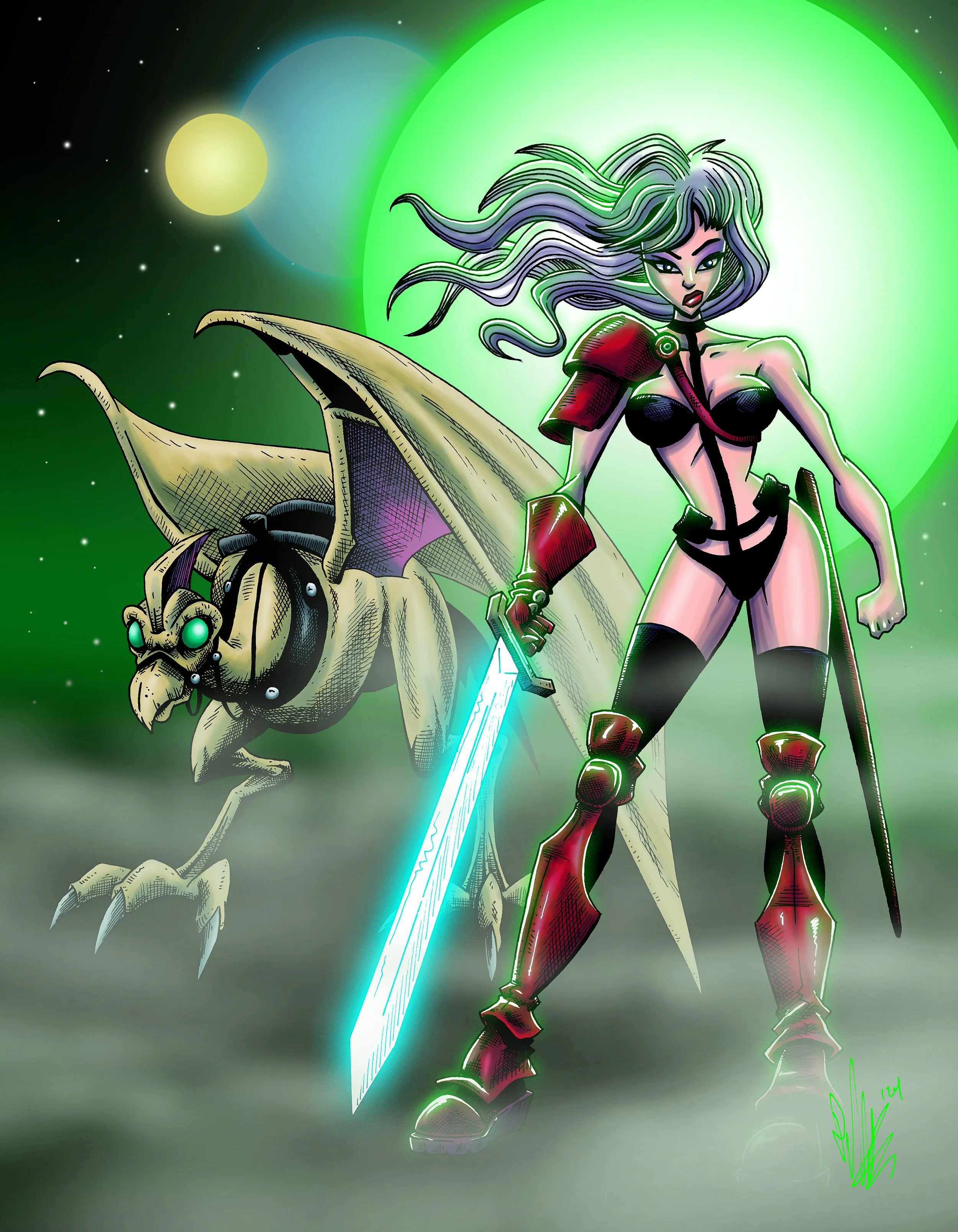 Space Defender - print