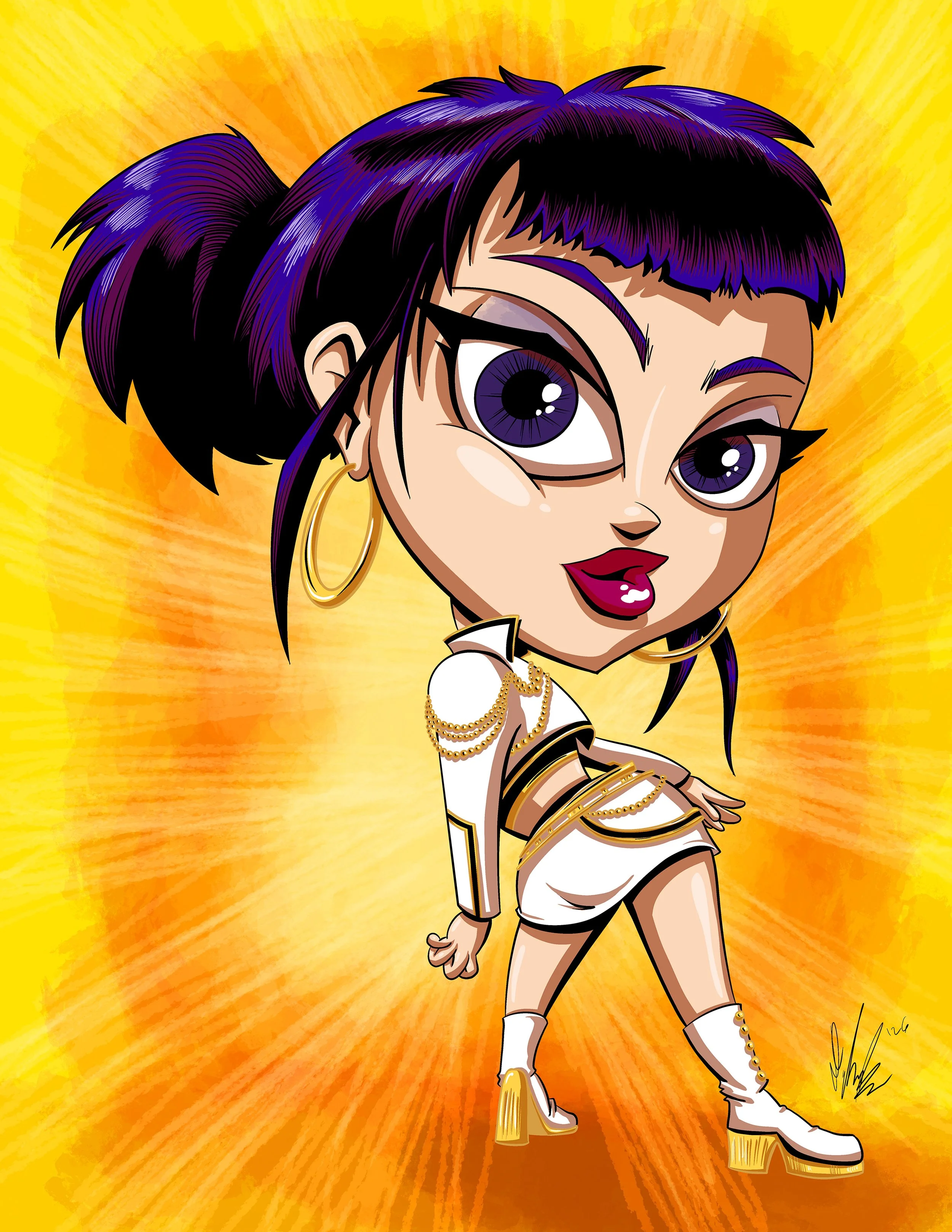 Chibi Hunter Sass - postcard