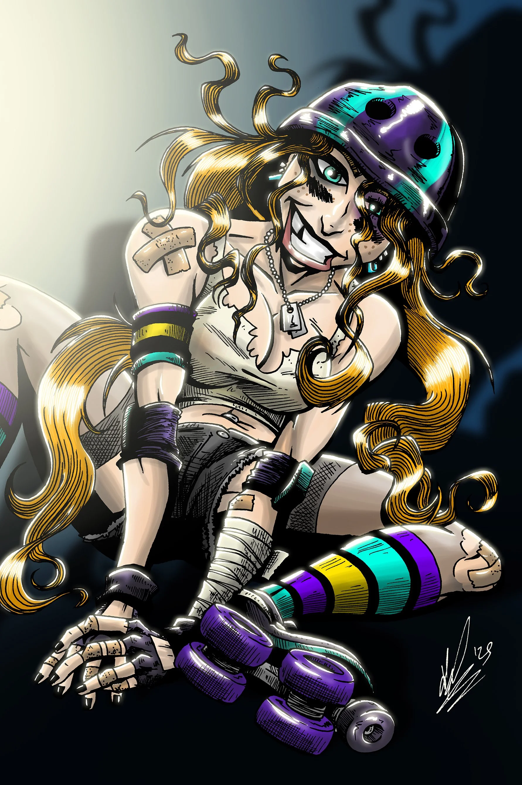 Blondie the Derby Girl - postcard