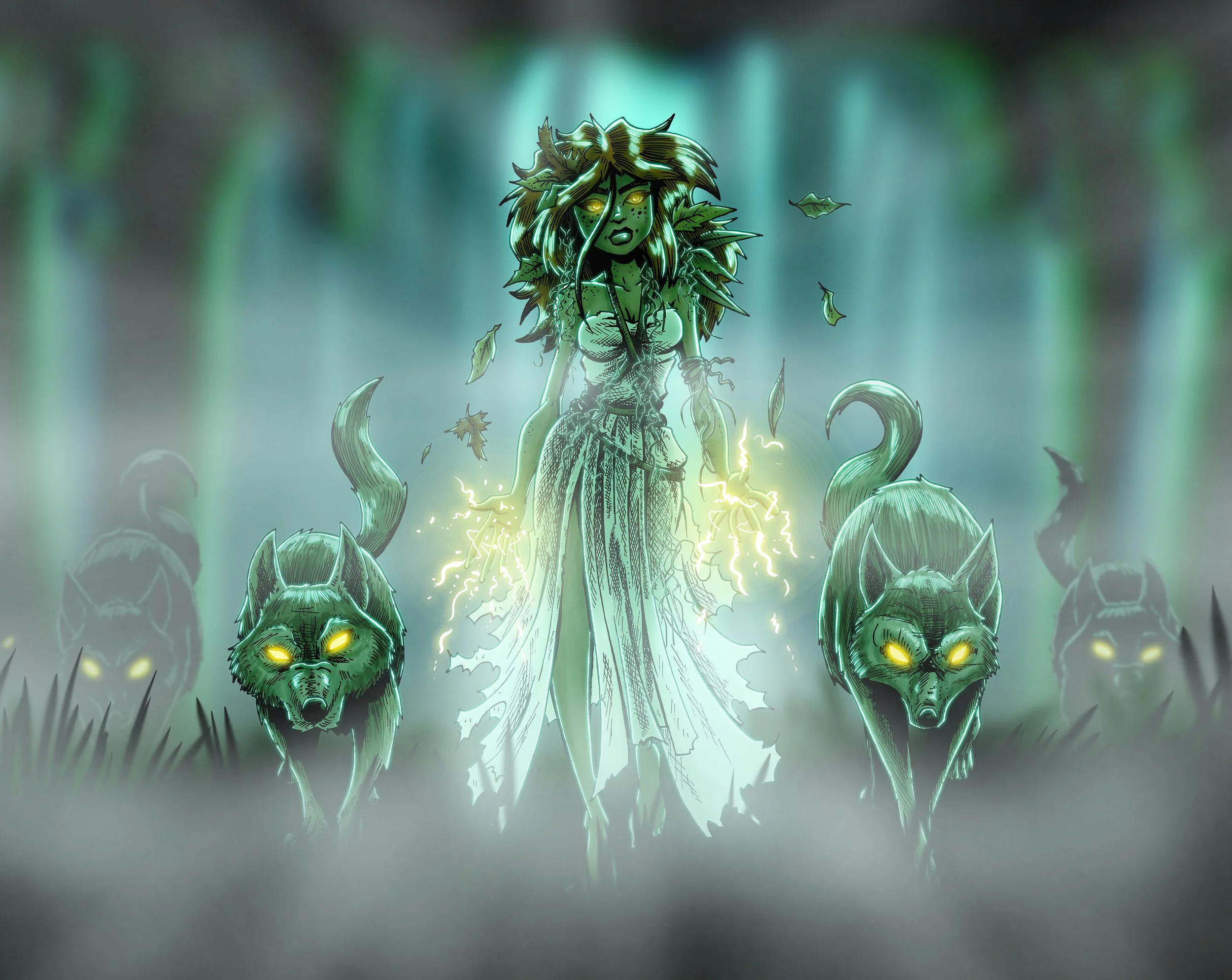 Swamp Witch - postcard