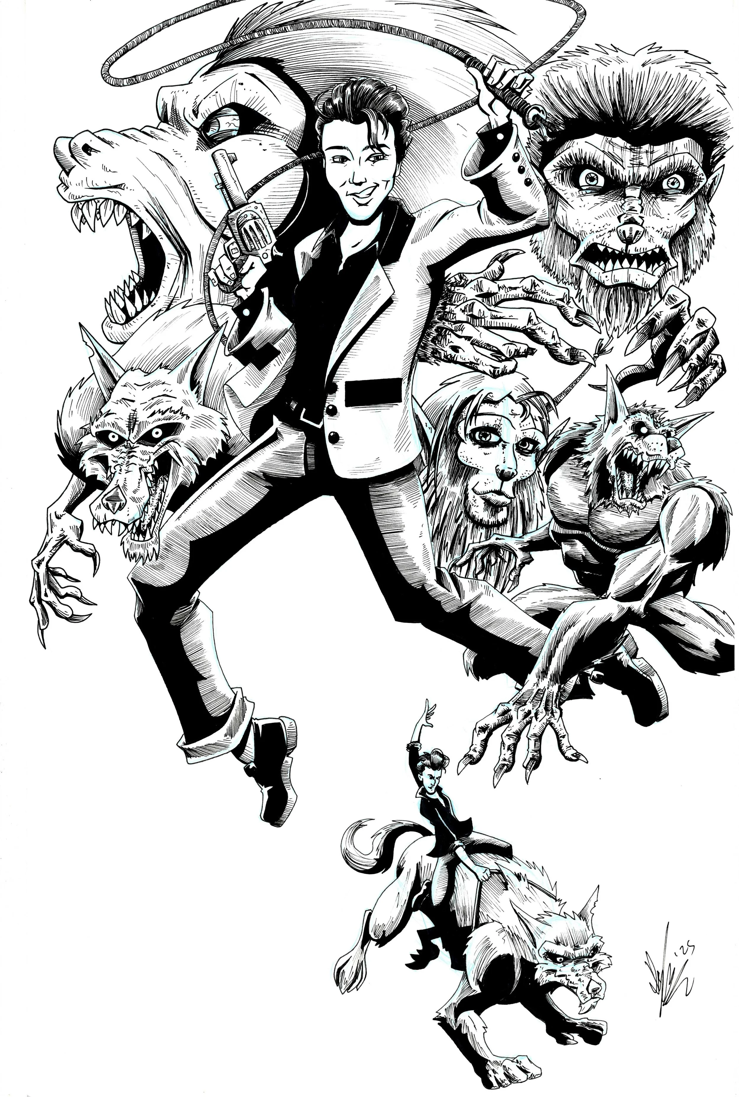 Elvis The Werewolf Wrangler - original