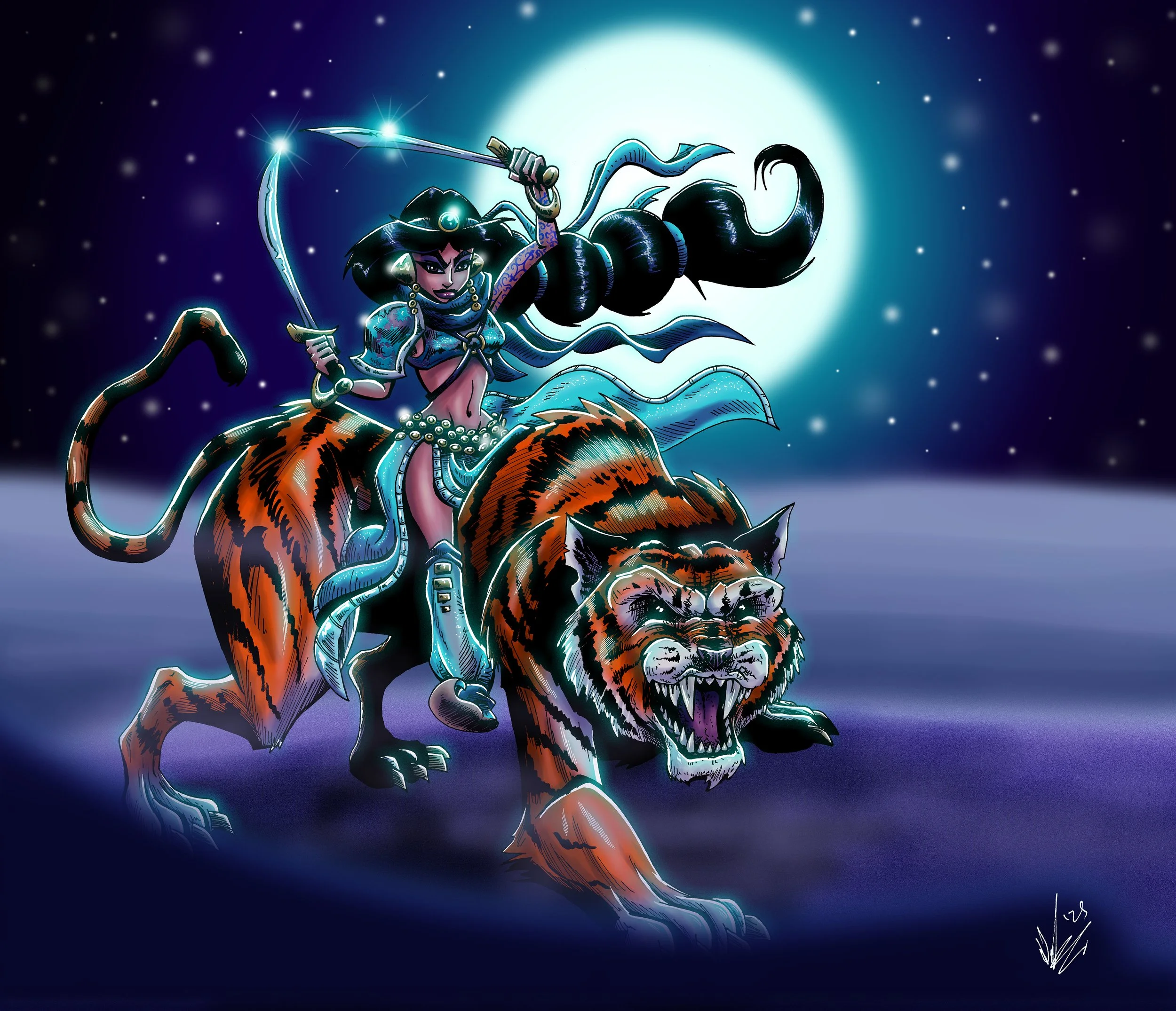 Arabian Princess Warrior - print