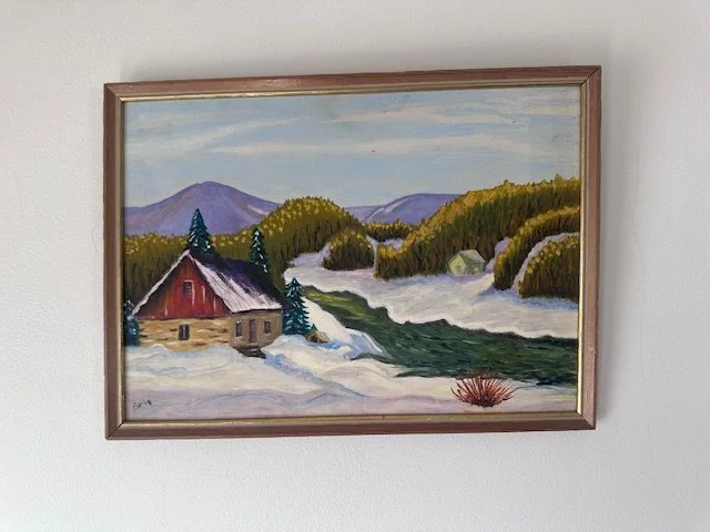 Snow Landscape Oil Painting