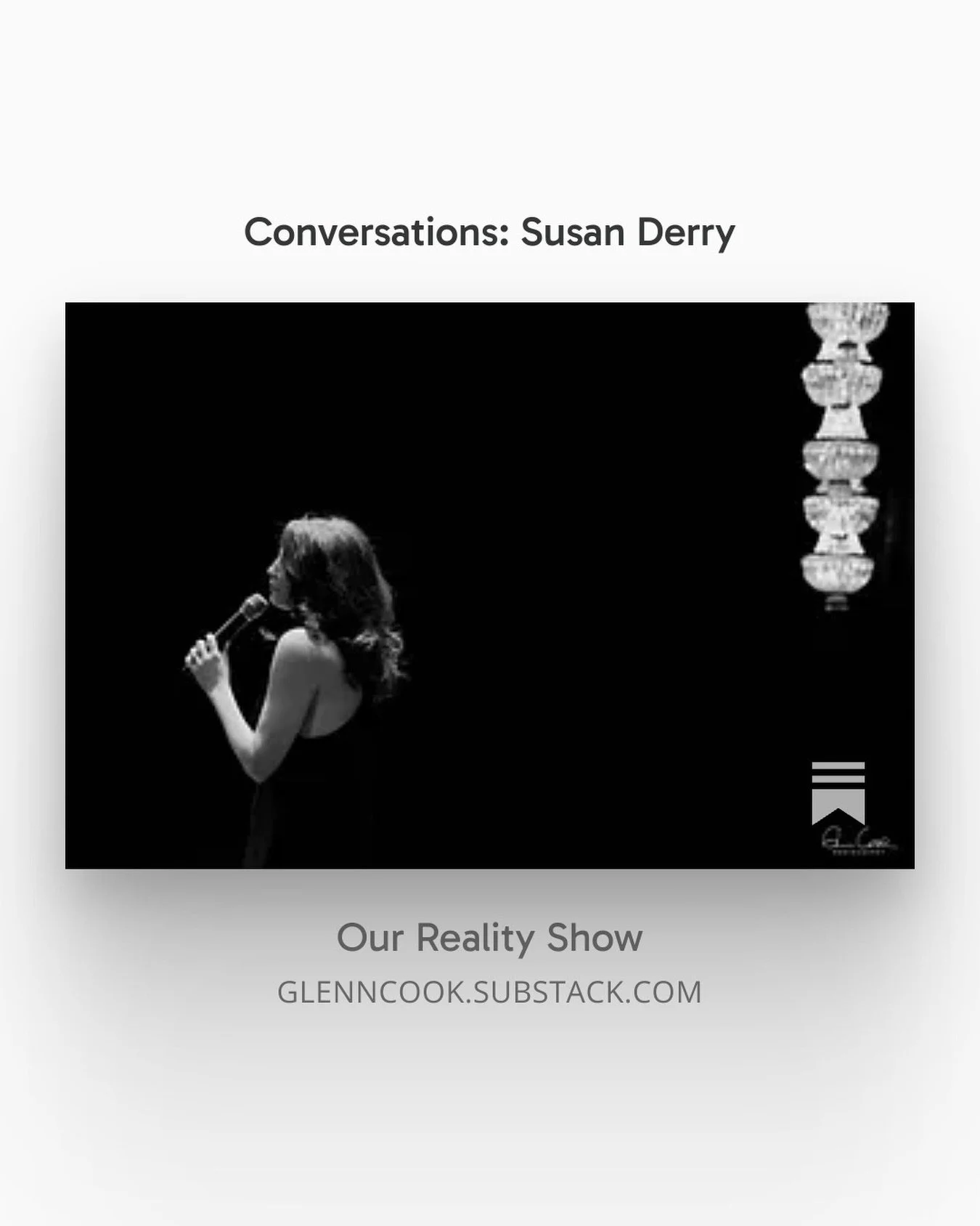 My friend and neighbor Glenn Cook is a terrific writer and photographer - he took the shots of my latest show - and he&rsquo;s a theatre dad, an Alexandrian, and an all-around nice guy. We had a lovely chat recently all about children and art and lif