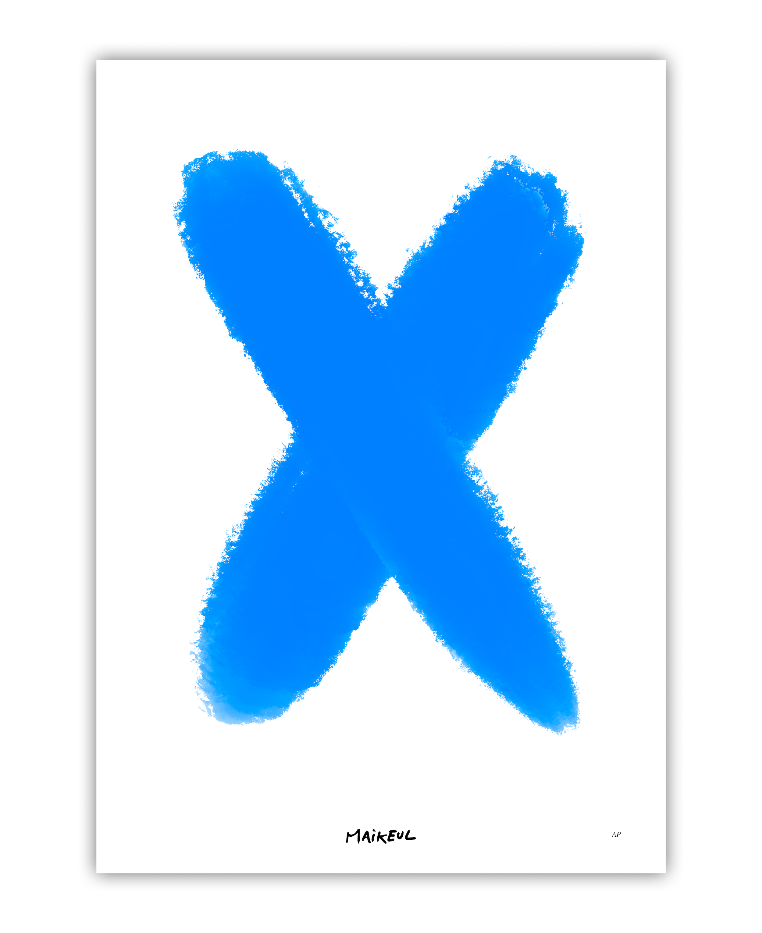 Blue X (edition of 3)