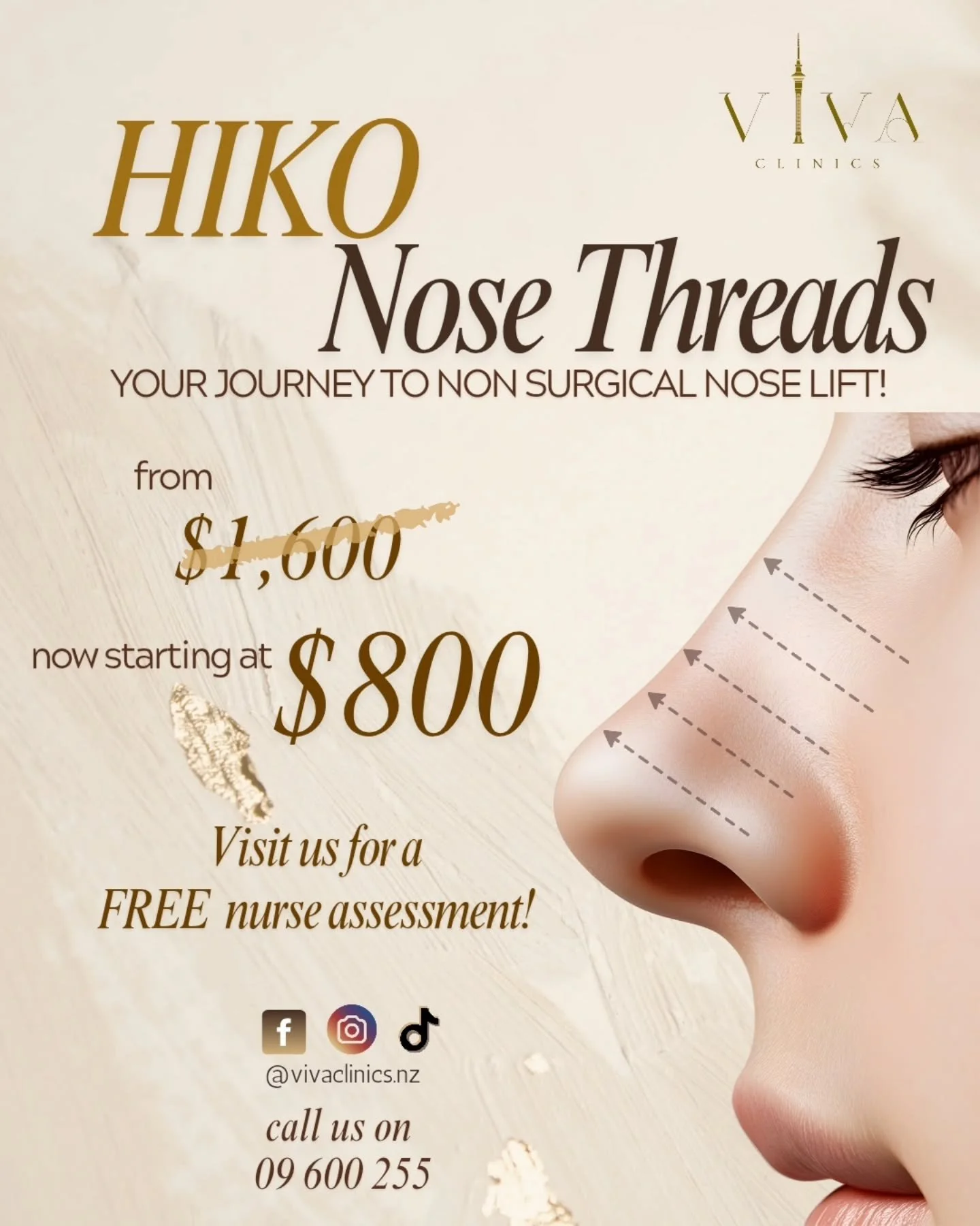 Experience the magic of Hiko threads: a non-surgical way to achieve a beautifully lifted and refined look for your nose!
Investment: Was $1600, now only $800!
📲 Swipe left to see the process + stunning before & after results.
Limited-time offe