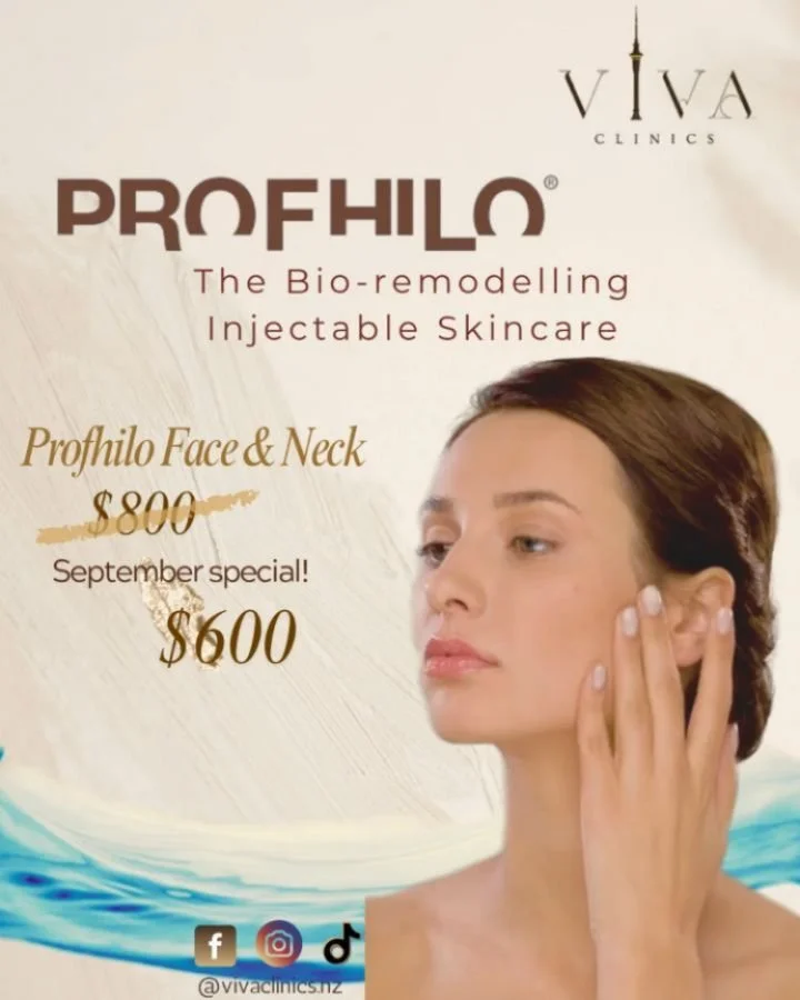 ✨ Hello September! ✨
Step into spring with radiant, hydrated skin.
This month only, Profhilo for Face + Neck is now just $600 (was $800).
Limited-time offer. Book your appointment today or come for FREE nurse consultation!
📍 Visit us at 1280 Domin