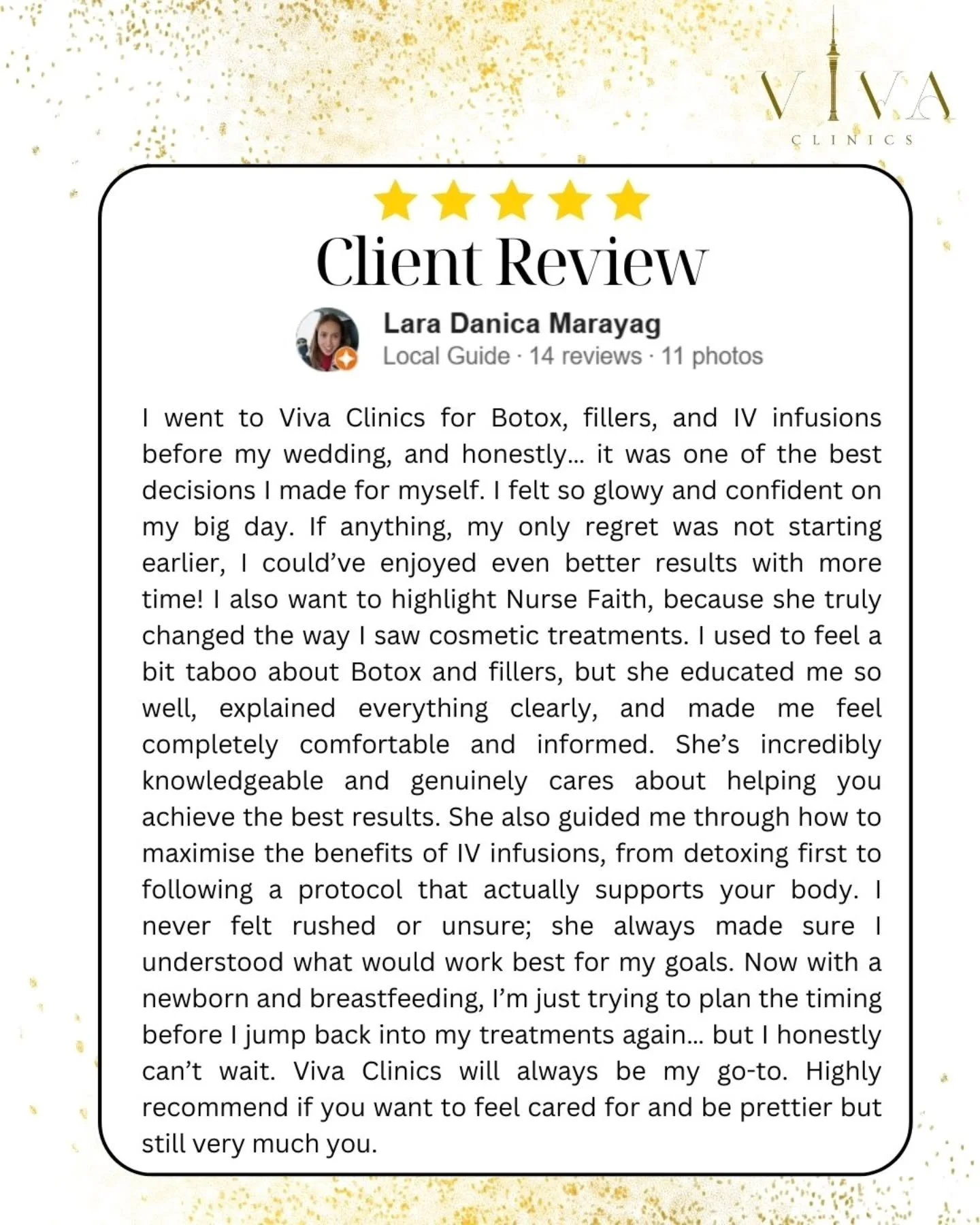 𝗡𝗼𝘁𝗵𝗶𝗻𝗴 𝗺𝗮𝗸𝗲𝘀 𝗼𝘂𝗿 𝗱𝗮𝘆 𝗹𝗶𝗸𝗲 𝘆𝗼𝘂𝗿 𝟱-𝘀𝘁𝗮𝗿 𝗳𝗲𝗲𝗱𝗯𝗮𝗰𝗸!

Thank you for trusting our clinic. Your reviews inspire us to keep delivering the best care 🤍

See what everyone&rsquo;s saying!

📍 Visit us at 1280 Dominion R