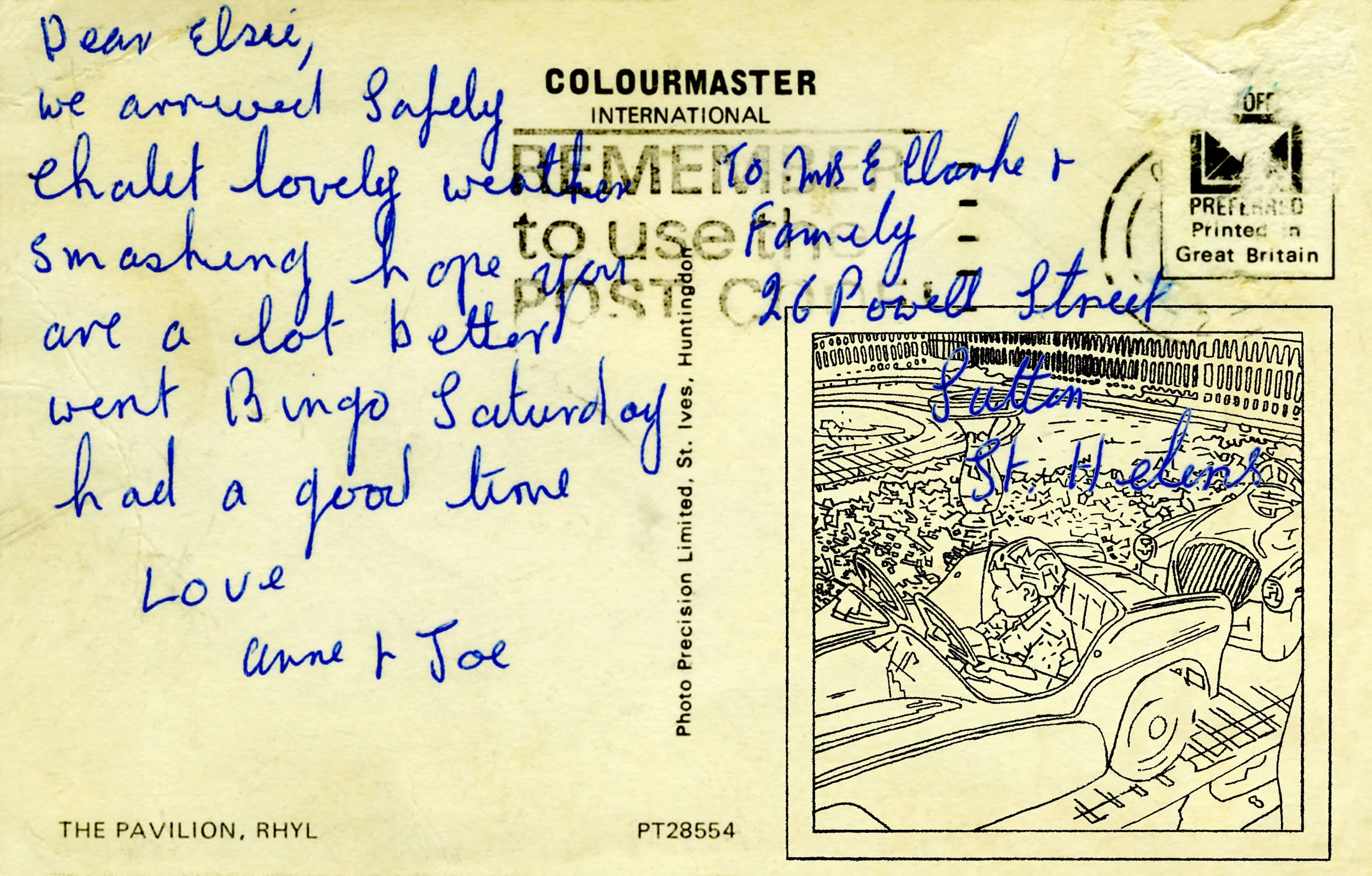 Stephen Clarke Back of card Car ride Rhyl 2006.jpg