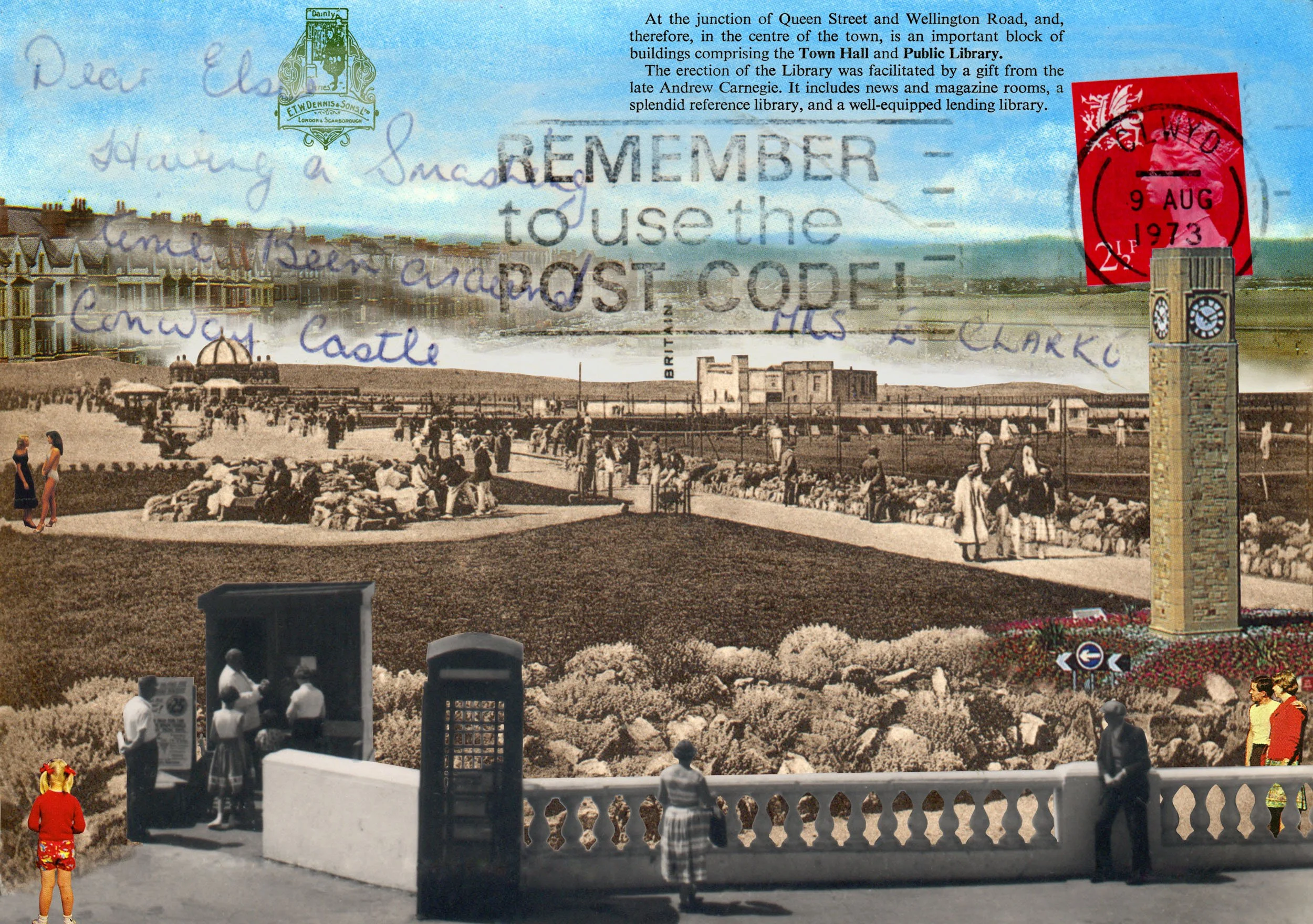 Stephen Clarke Postcard 20 Clock Tower and Promenade Rhyl 2006.jpg