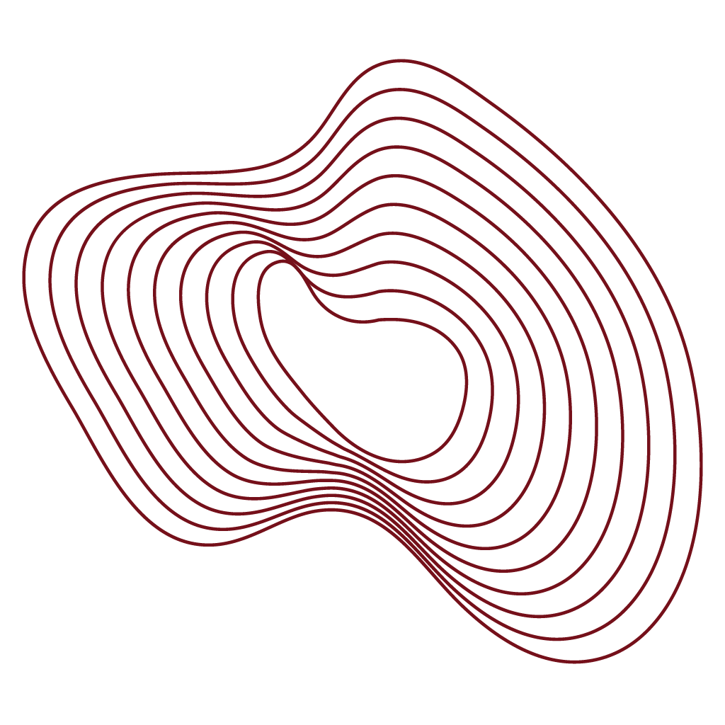Geometric drawing of an outline square with sections divided by vertical, horizontal, and diagonal lines.