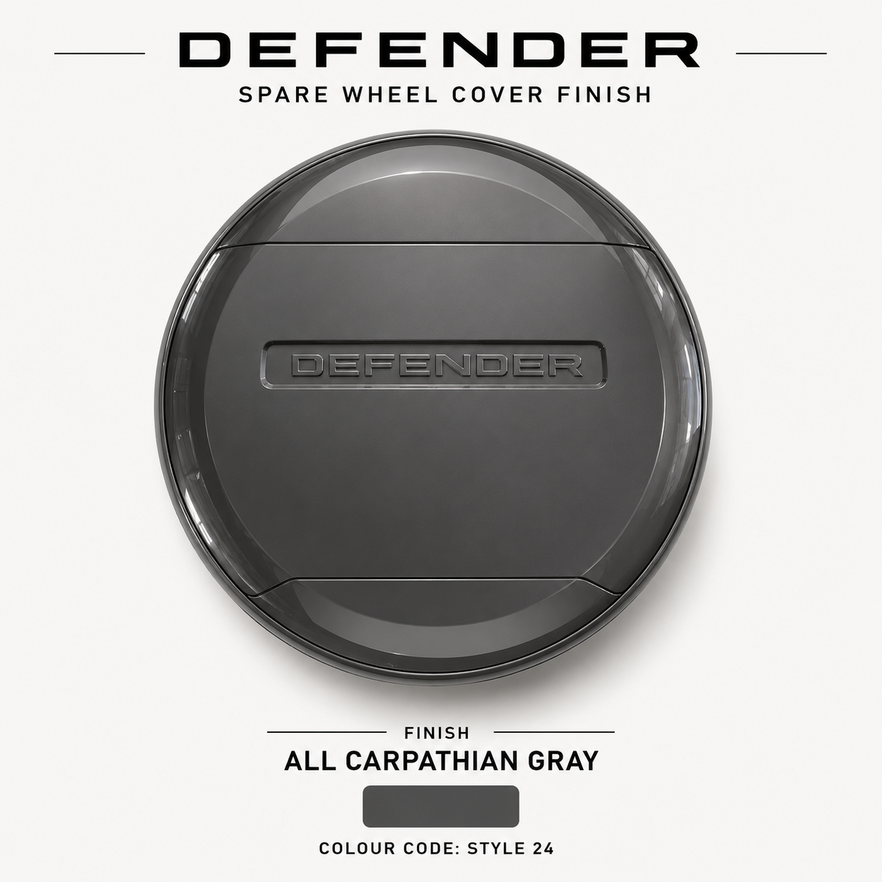 Land Rover Defender (2020–Present) | spare wheel cover with DEFENDER Lettering (19–22 Inch