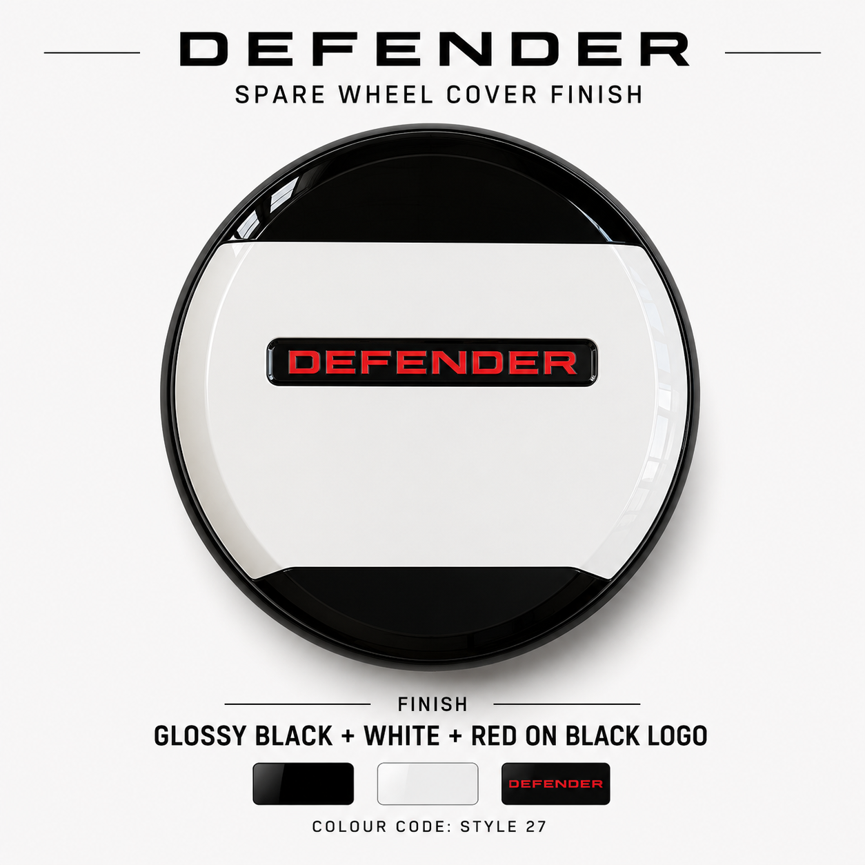 Land Rover Defender (2020–Present) | spare wheel cover with DEFENDER Lettering (19–22 Inch