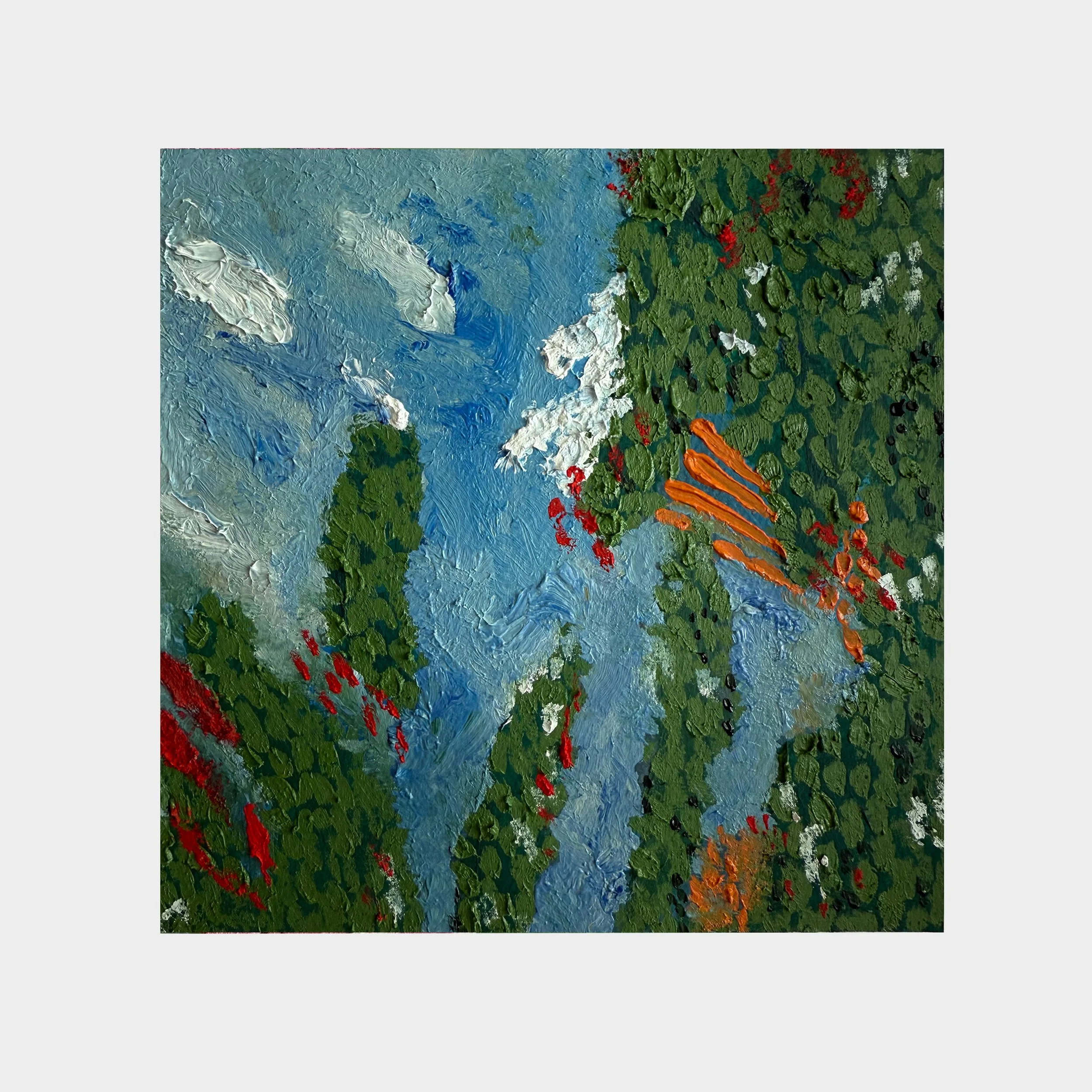 Oil on Paper |
20 x 20 cm |
2025 |
Cairo |
Framed in a white wooden frame with passe partout 35 x 35 cm