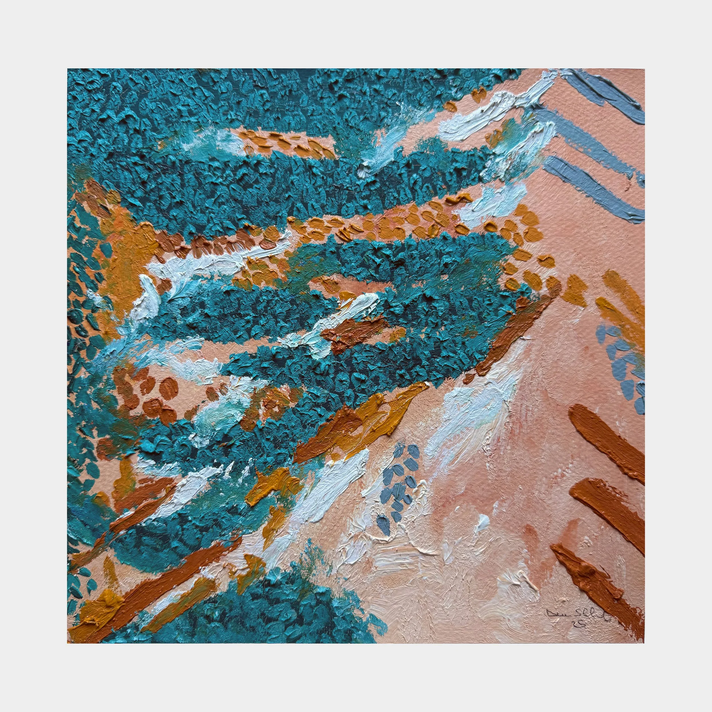 Oil on Paper |
25 x 25 cm |
2025 |
Cairo |
Framed in a white wooden frame with passe partout 40 x 40 cm
