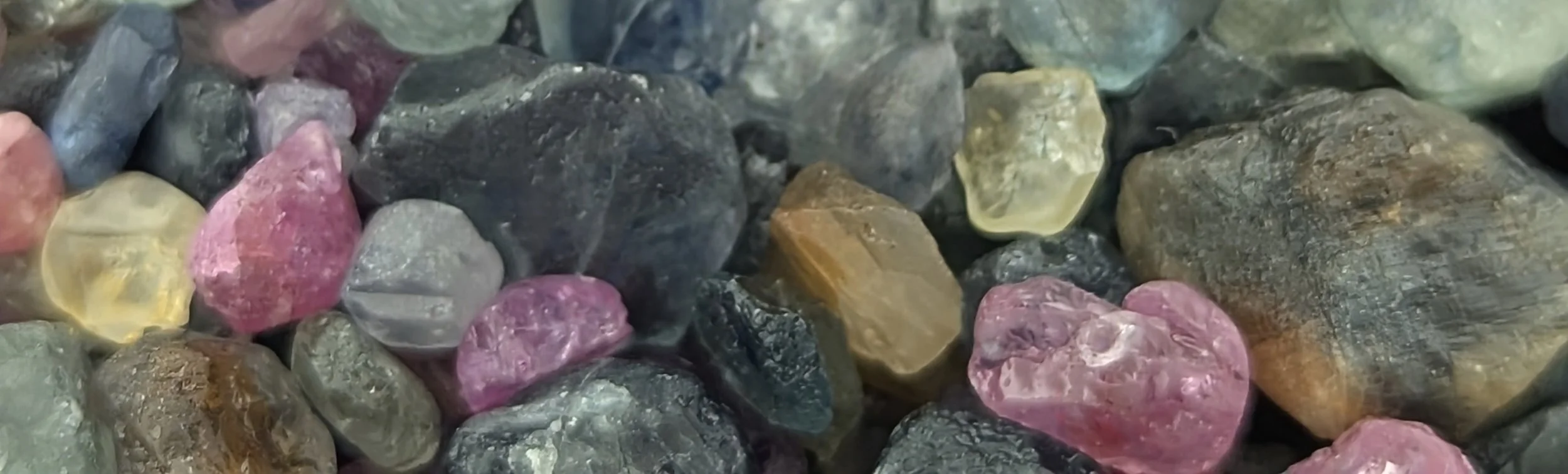 raw uncut colorful montana sapphires