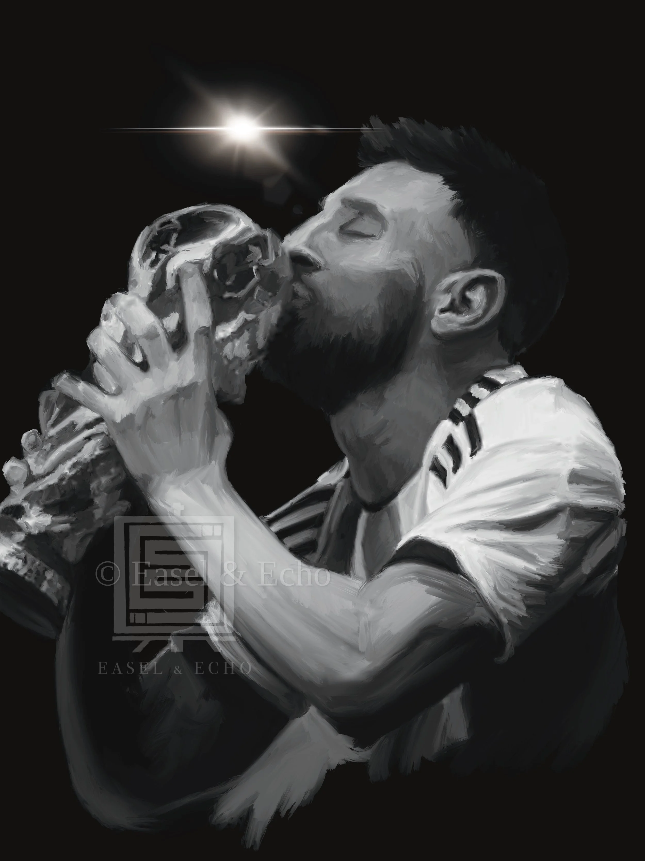 The SPEAK COLLECTION: Icons Series, "Lionel Messi (BW1)"