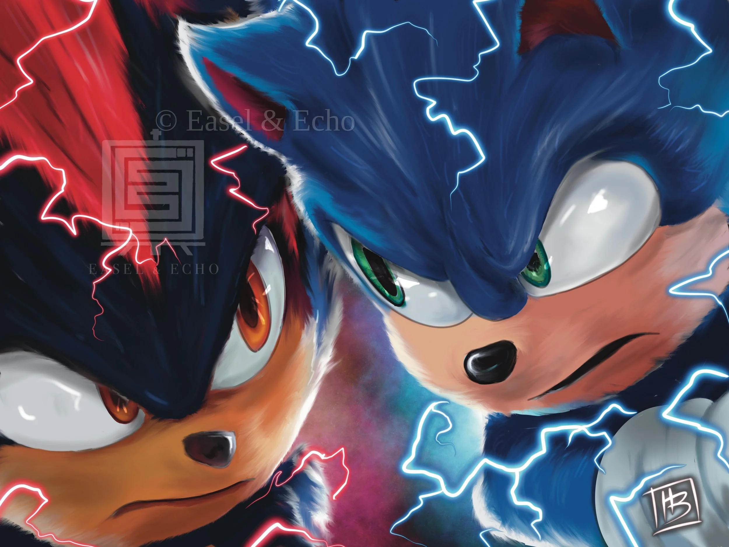 The SPEAK COLLECTION: Icons Series, "Sonic vs Shadow"