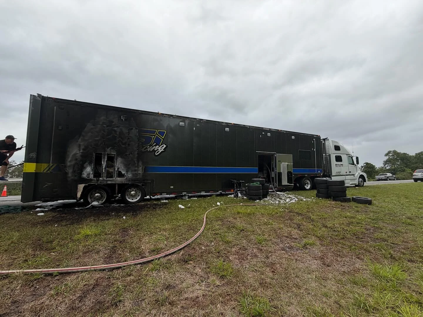 This was a first for @bsi_racing and hopefully a last!

To the hundreds of you who reached out, offered trailers, or checked in on us, THANK YOU! We were completely overwhelmed by the kindness of the racing community. From competitors stopping roadsi