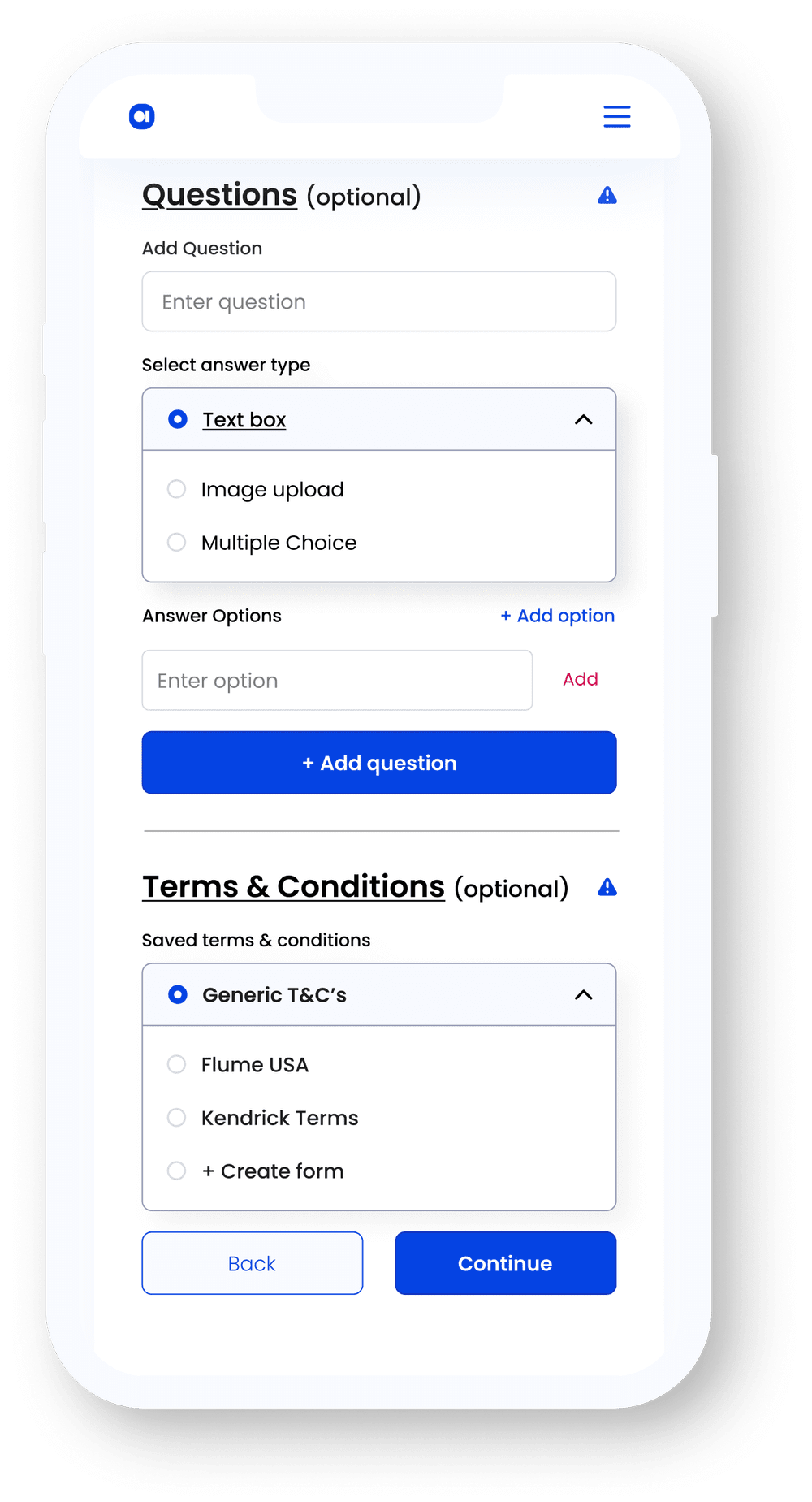 accred custom application questions