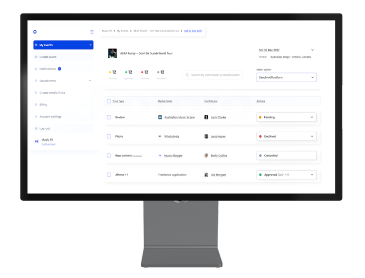 accred media accreditation platform
