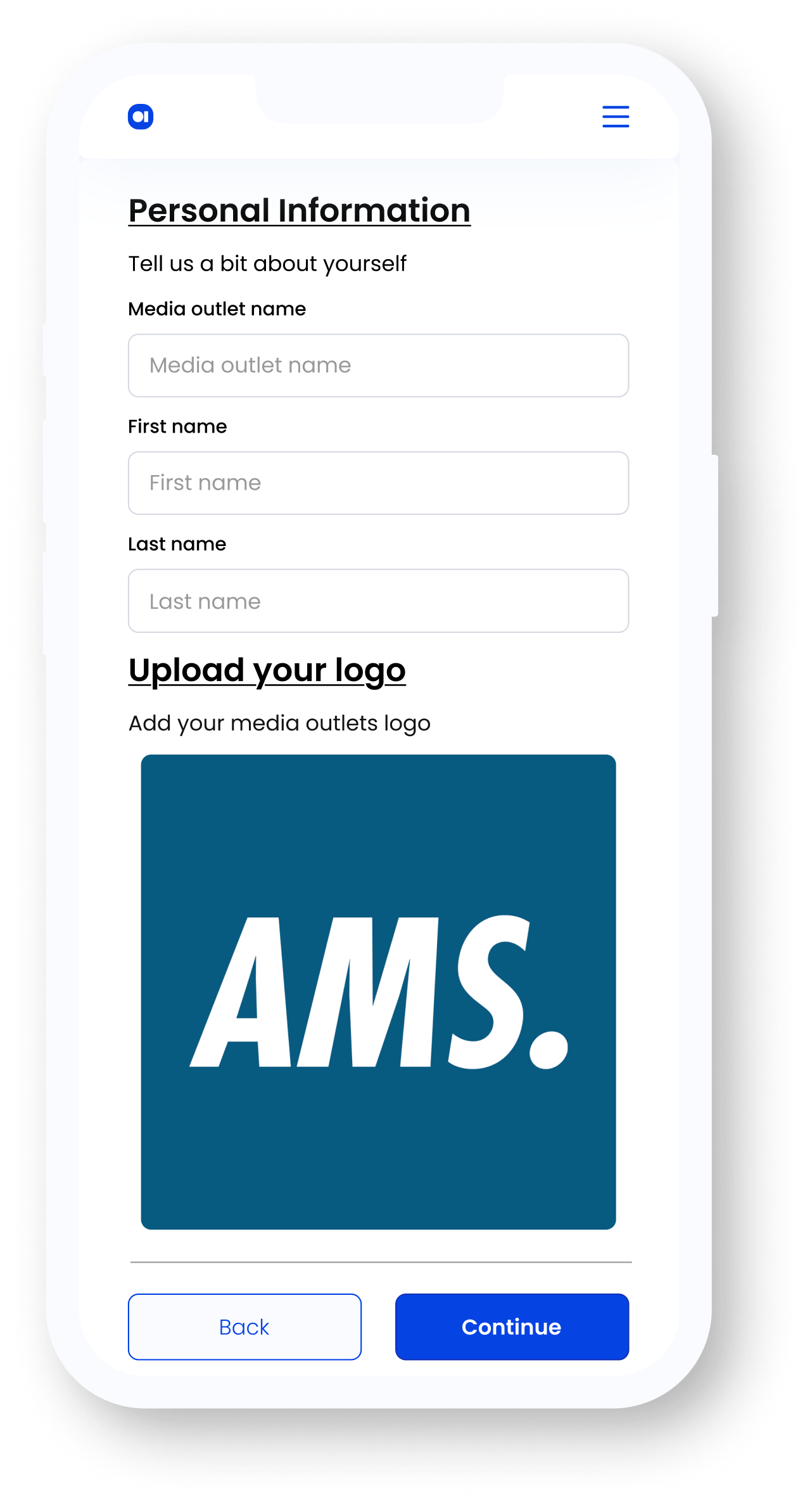 Set up your media outlet profile on accred