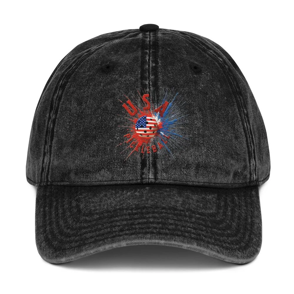 USA Pickleball Color Blast Baseball Cap