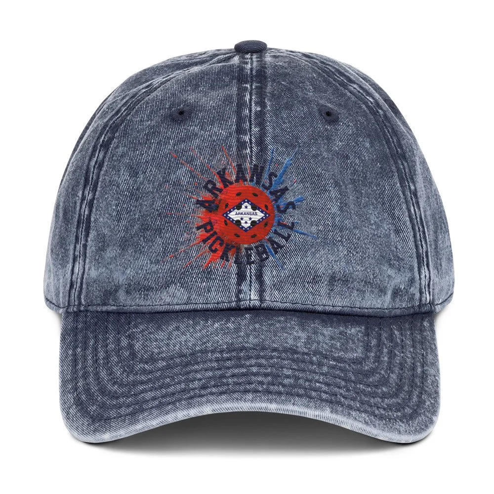 Arkansas Flag PickleBlast Embroidered Baseball Cap