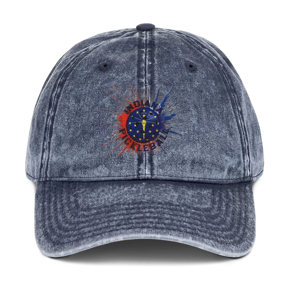 Indiana Flag PickleBlast Embroidered Baseball Cap