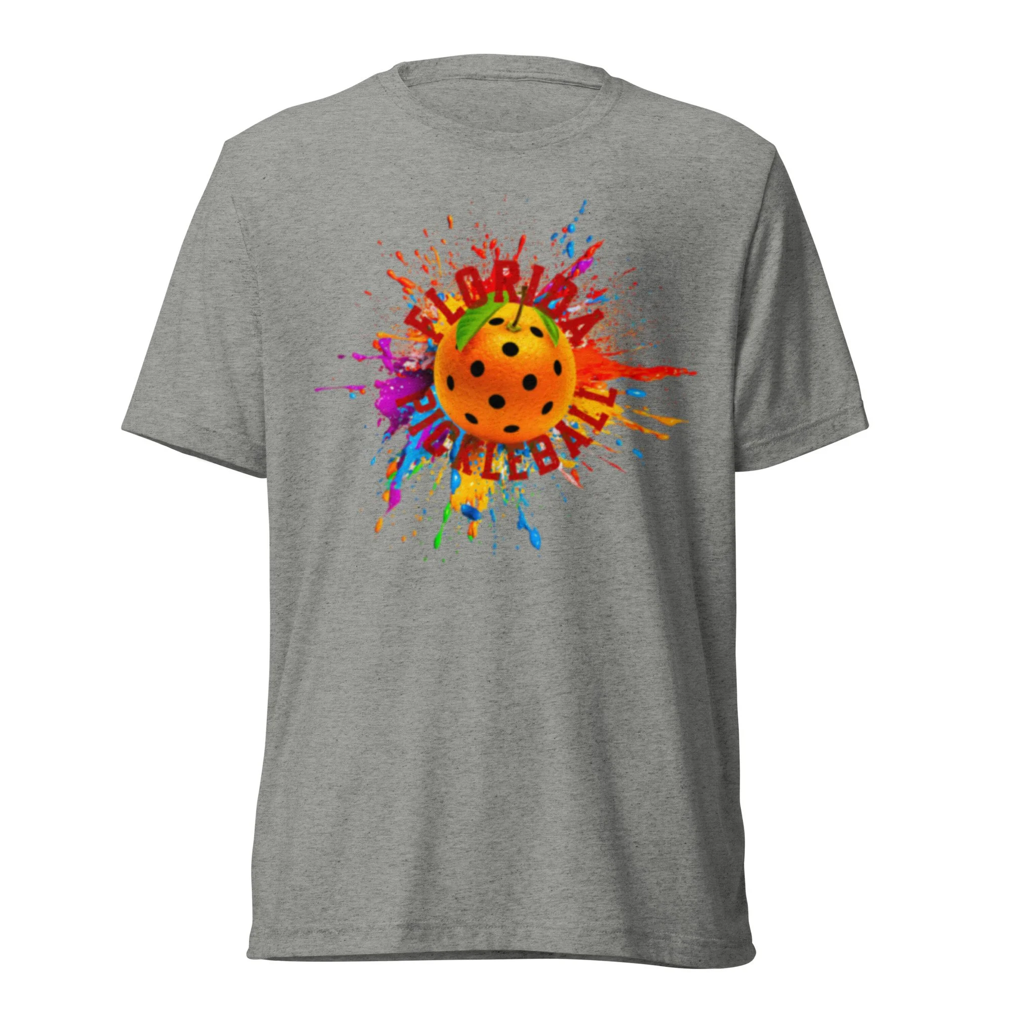 Florida Orange PickleBlast Unisex Athletic Grey T-shirt