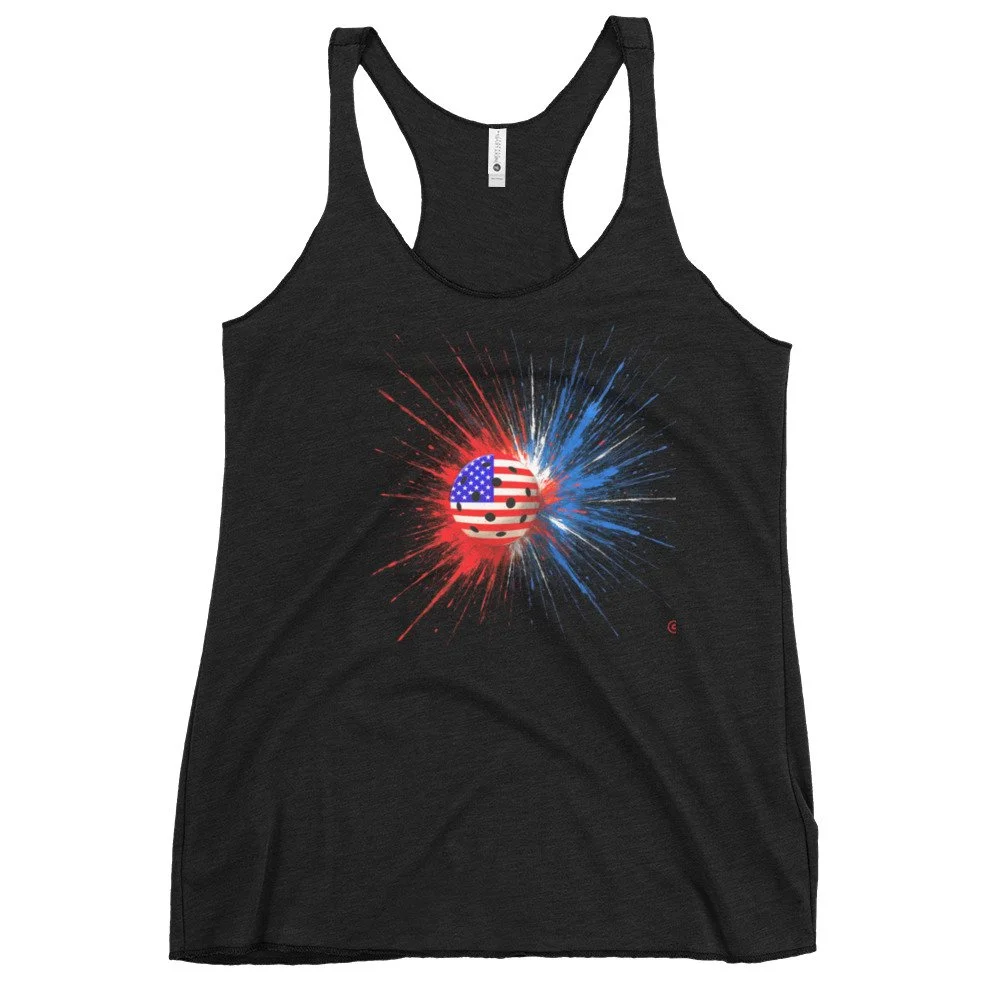 USA Patriotic Blast Black Women's Tank Top.jpg