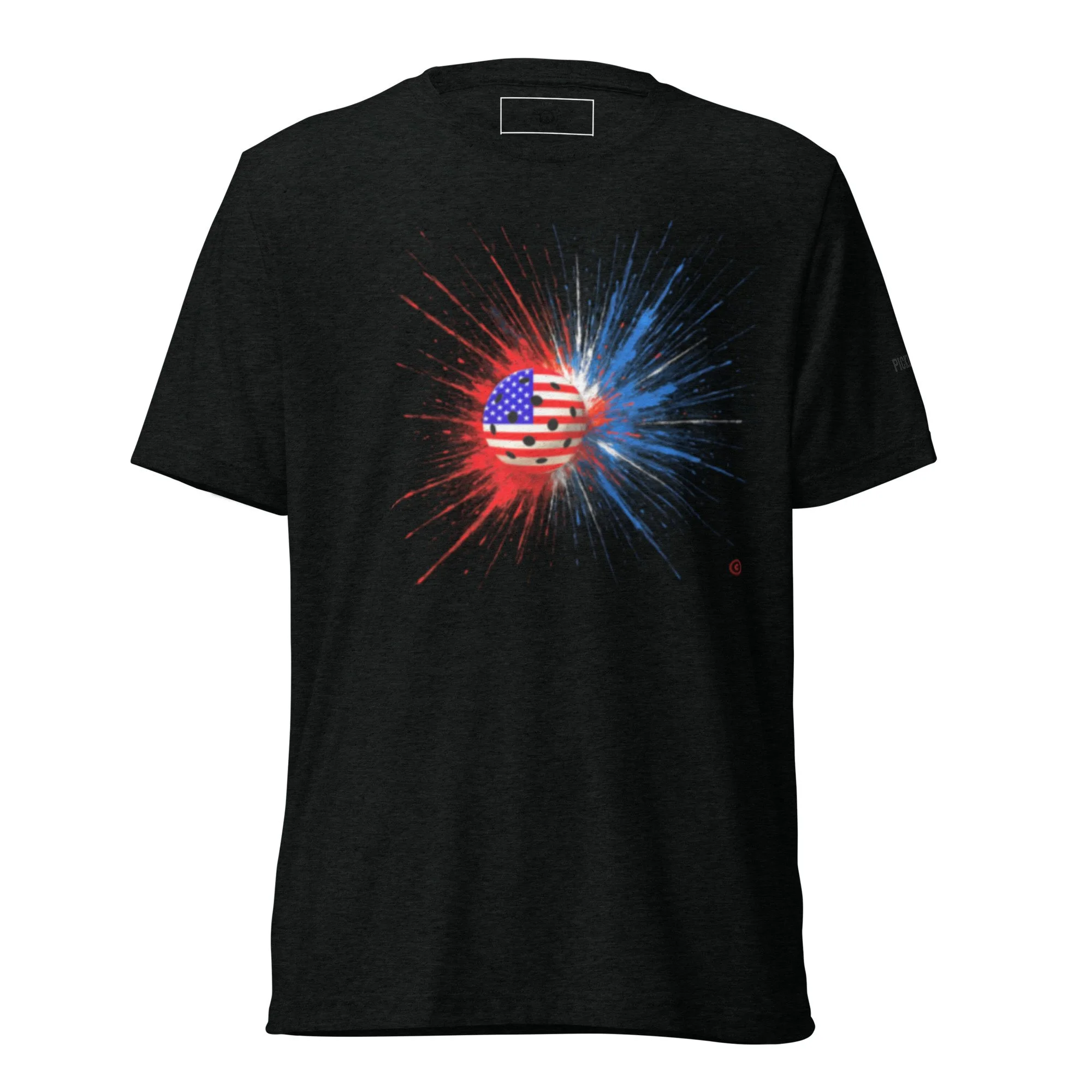 Patriotic Blast Solid Black Unisex T-Shirt - front view.jpg