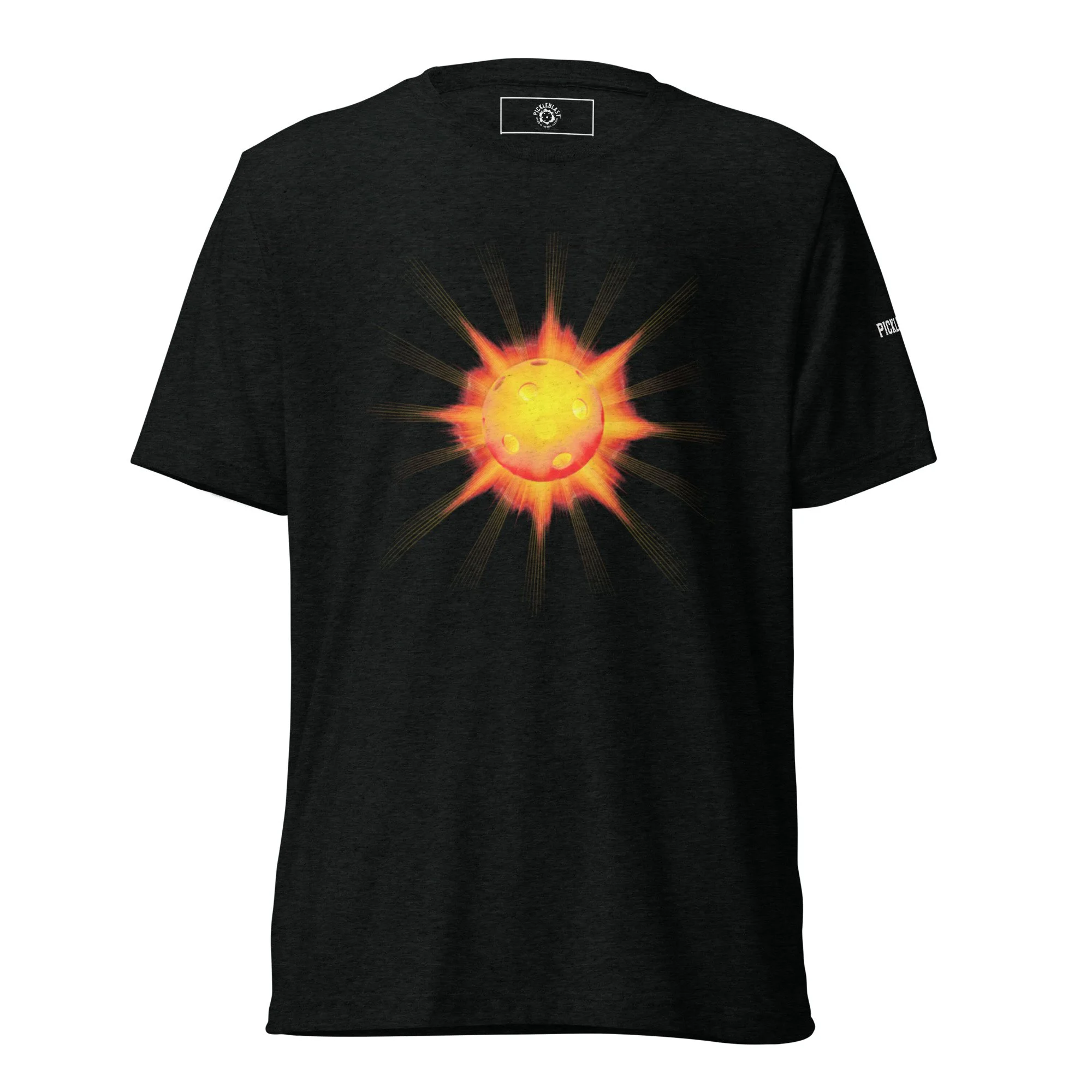 SunBlast Pickleball Unisex Solid Black T-Shirt - front view.jpg