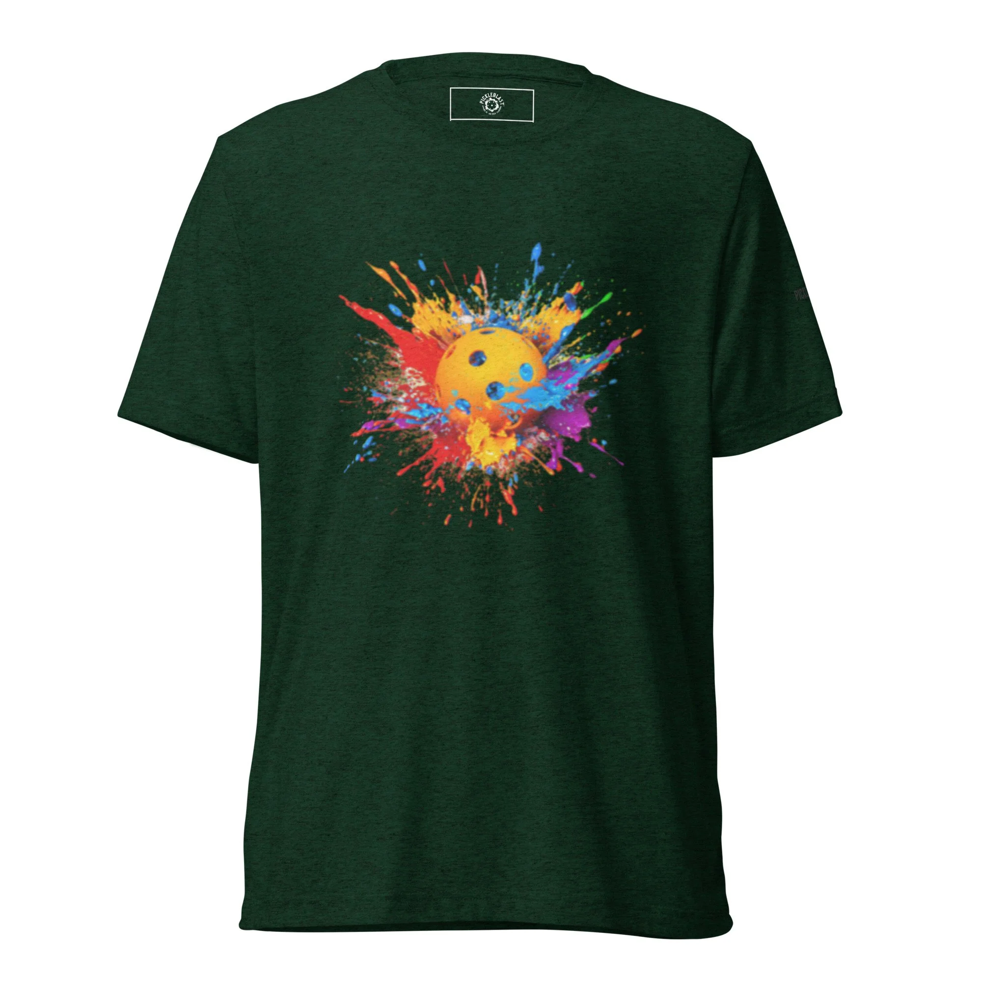 PaintBlast PickleBall Emerald Unisex T-Shirt - front view.jpg