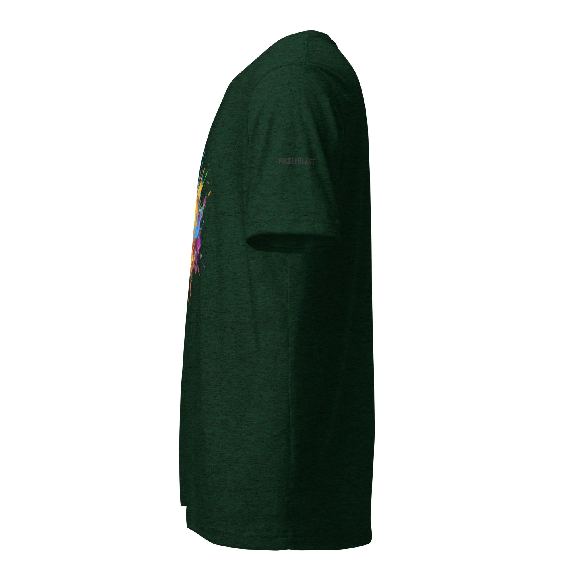 PaintBlast PickleBall Emerald Unisex T-Shirt - side view.jpg