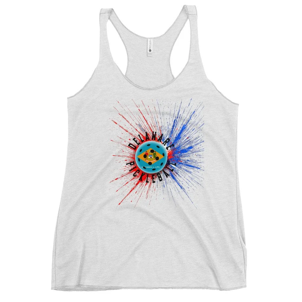 Delaware Flag PickleBlast Women’s Tank Top | PickleBlast Apparel