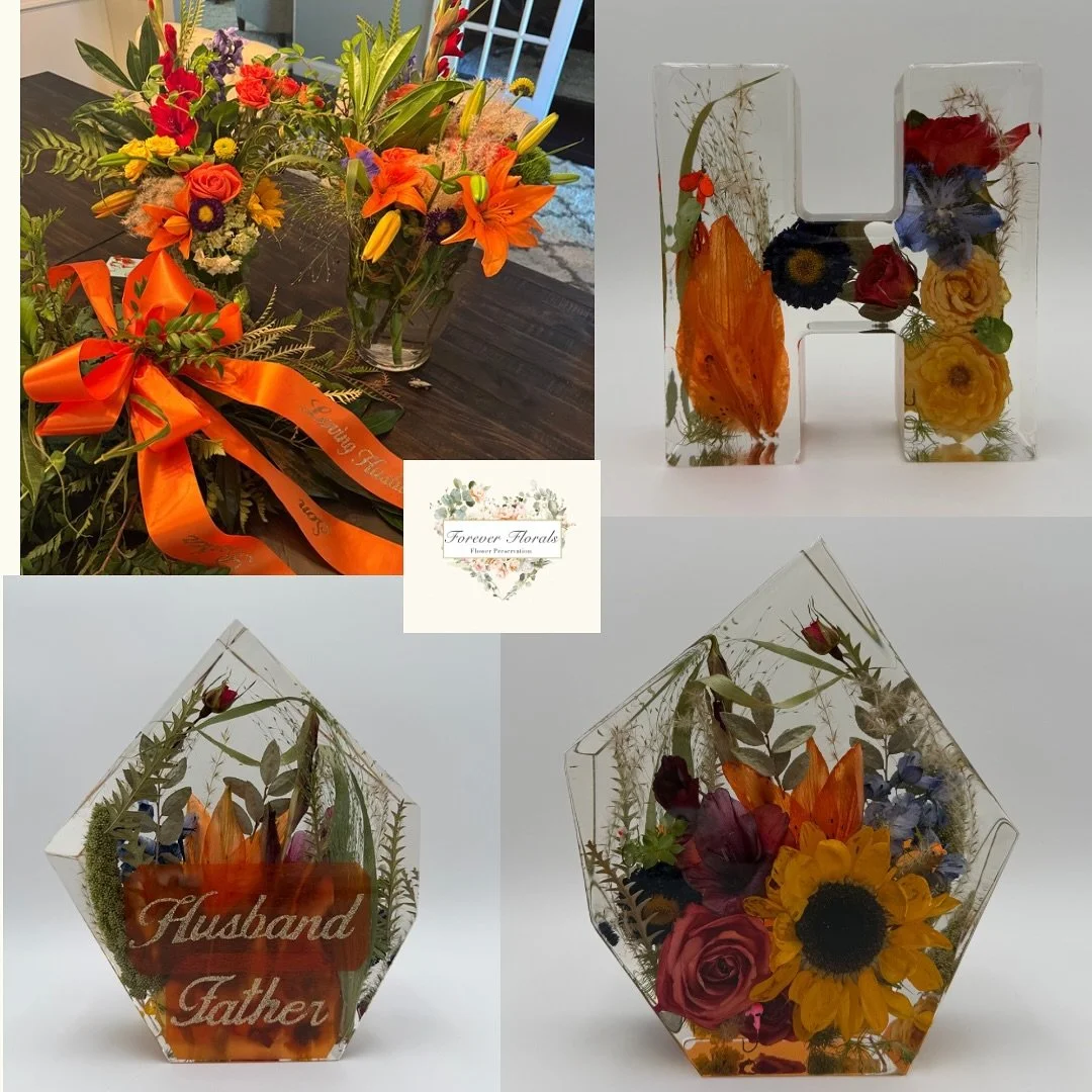Before &amp; After- Memorial flowers❤️

#memorial #flowers #love #husband #father #son #handmade #resin #art #remembrance #indiana #friends #lost #blessed #christfollower