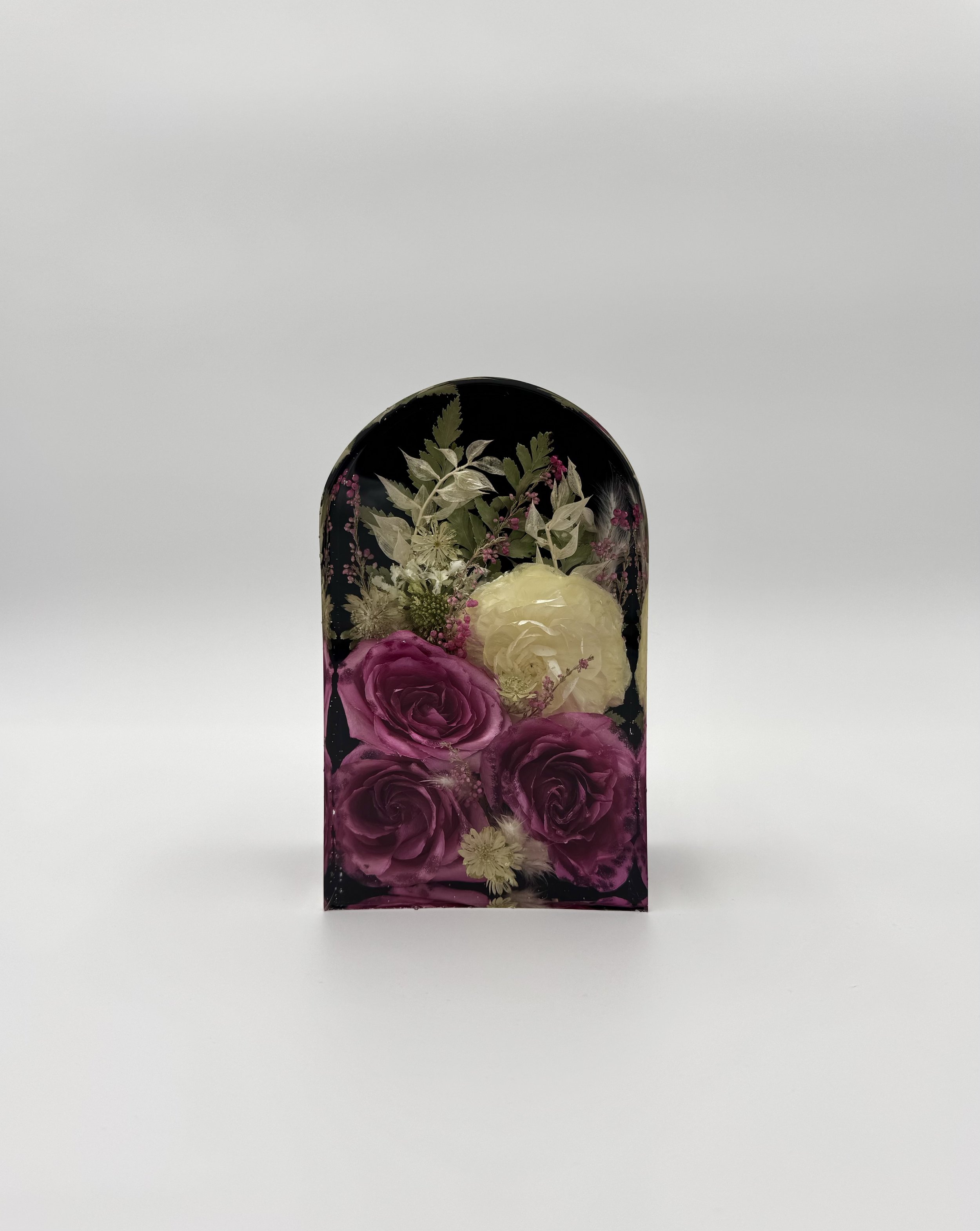 Custom floral Arch resin block, Flower preservation- preserving your wedding flowers or memorial flowers into custom resin art
