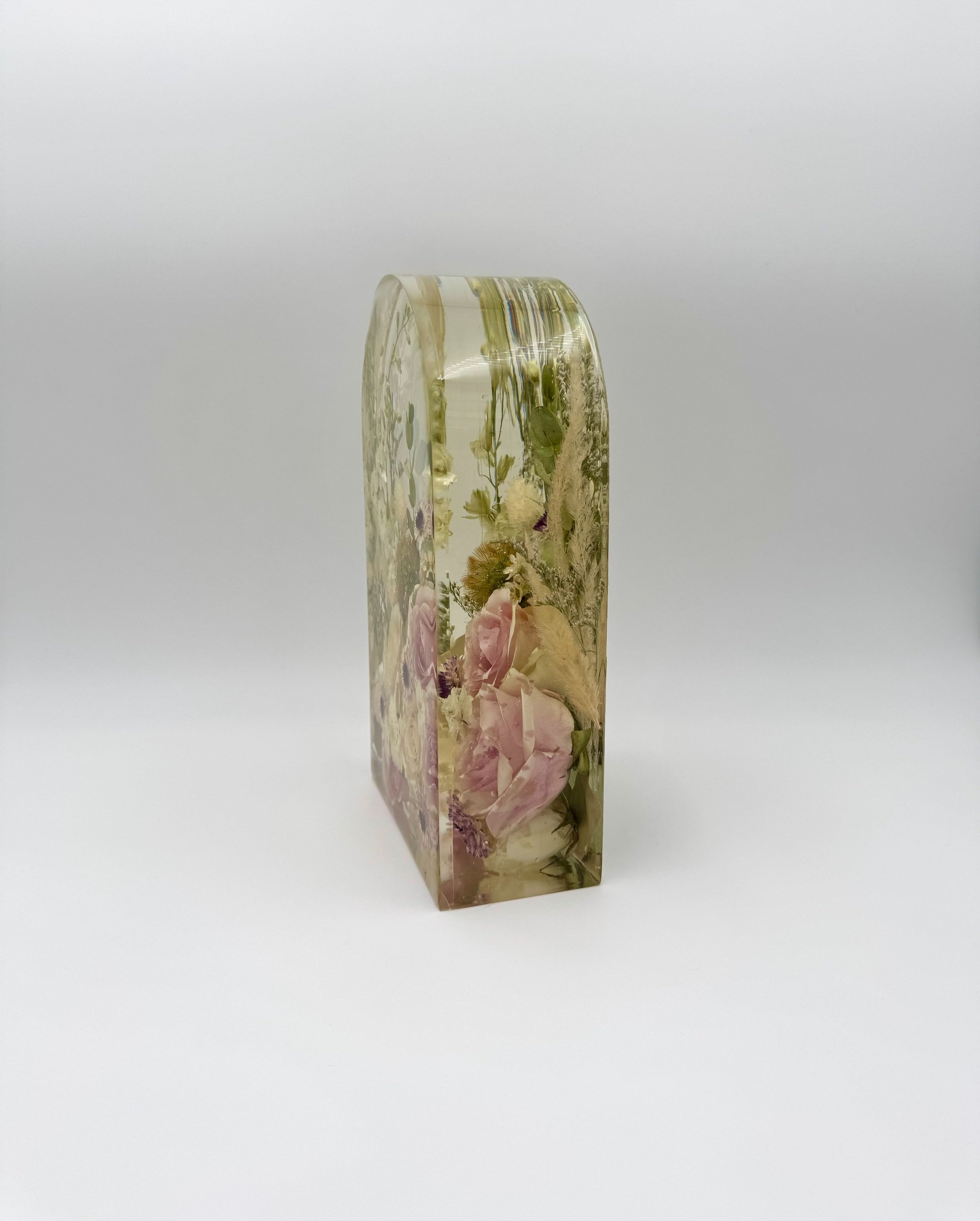 Custom floral Arch resin block, Flower preservation- preserving your wedding flowers or memorial flowers into custom resin art