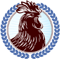 A detailed illustration of a crowned lion's head with a mane, inside a circular frame with a rope border, on a light background.