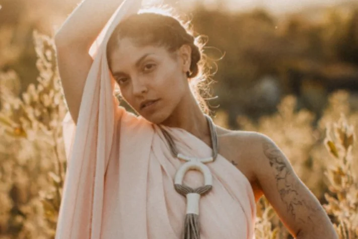 Zelma Rose Lilah Necklace in Hand Dyed Driftwood