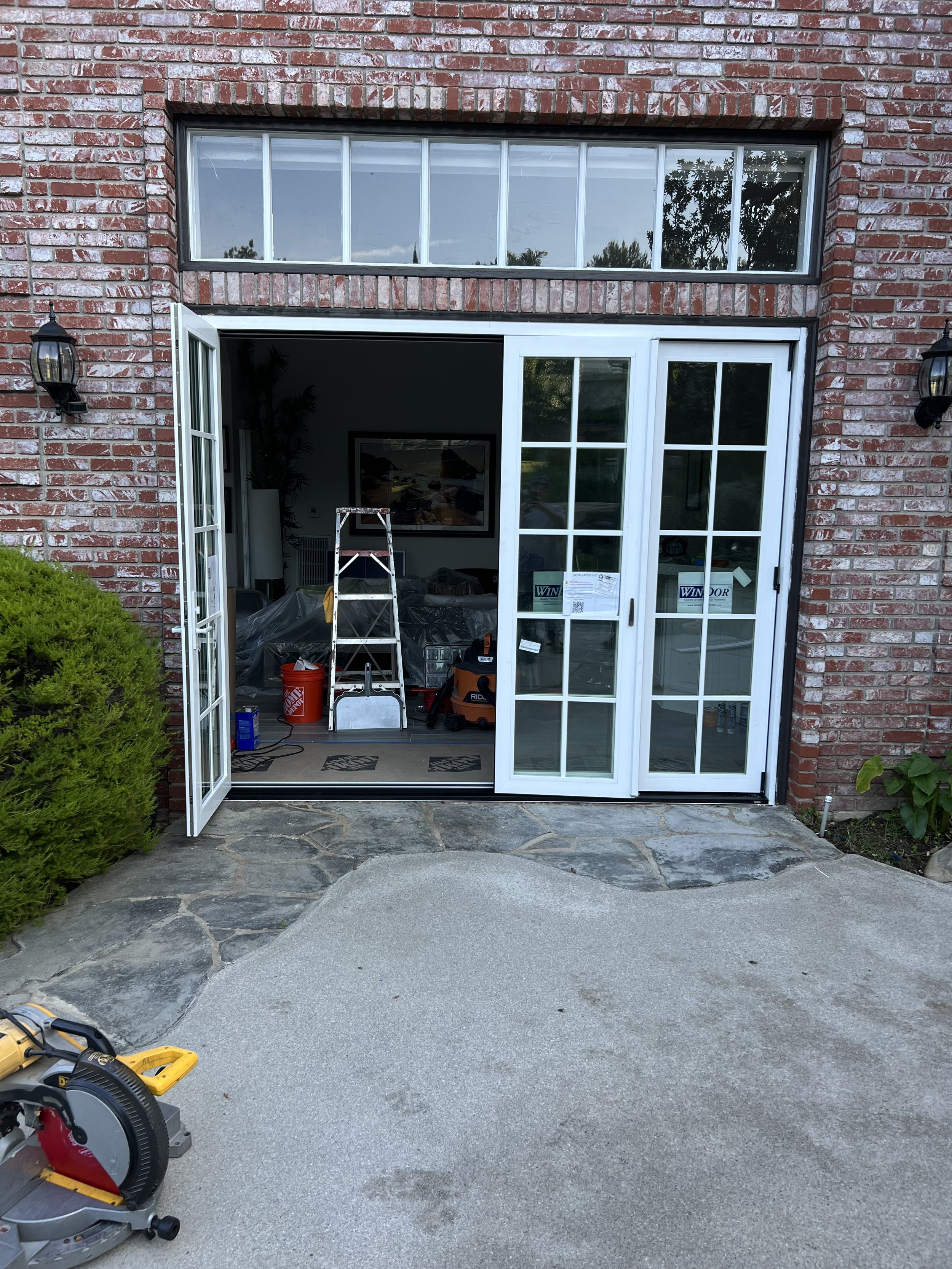 New folding door for a pool house